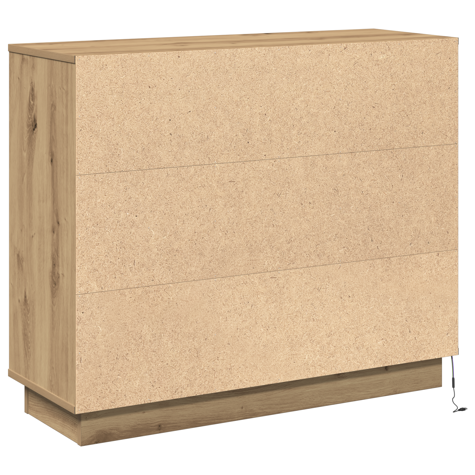 Sideboard with LED Artisan Oak 90x32x75 cm Engineered Wood - Image 9