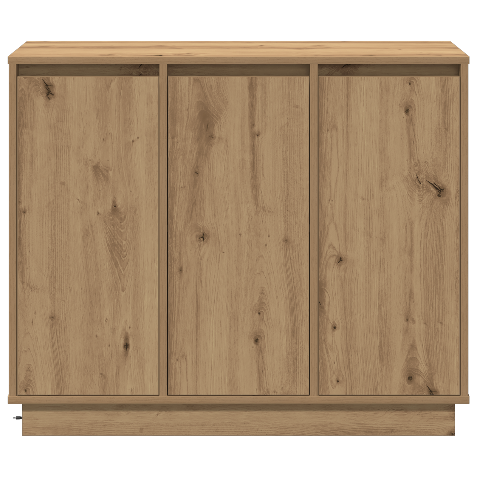 Sideboard with LED Artisan Oak 90x32x75 cm Engineered Wood - Image 7