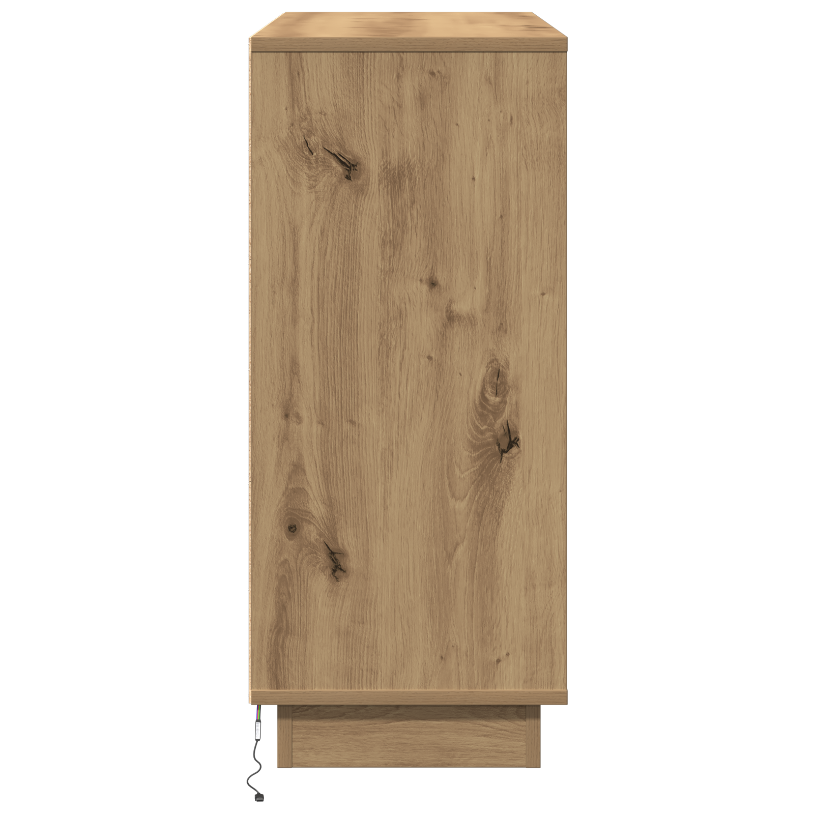 Sideboard with LED Artisan Oak 90x32x75 cm Engineered Wood - Image 8