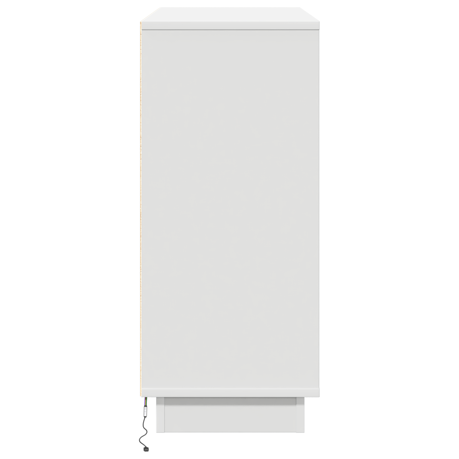 Sideboard with LED White 90x32x75 cm Engineered Wood - Image 8