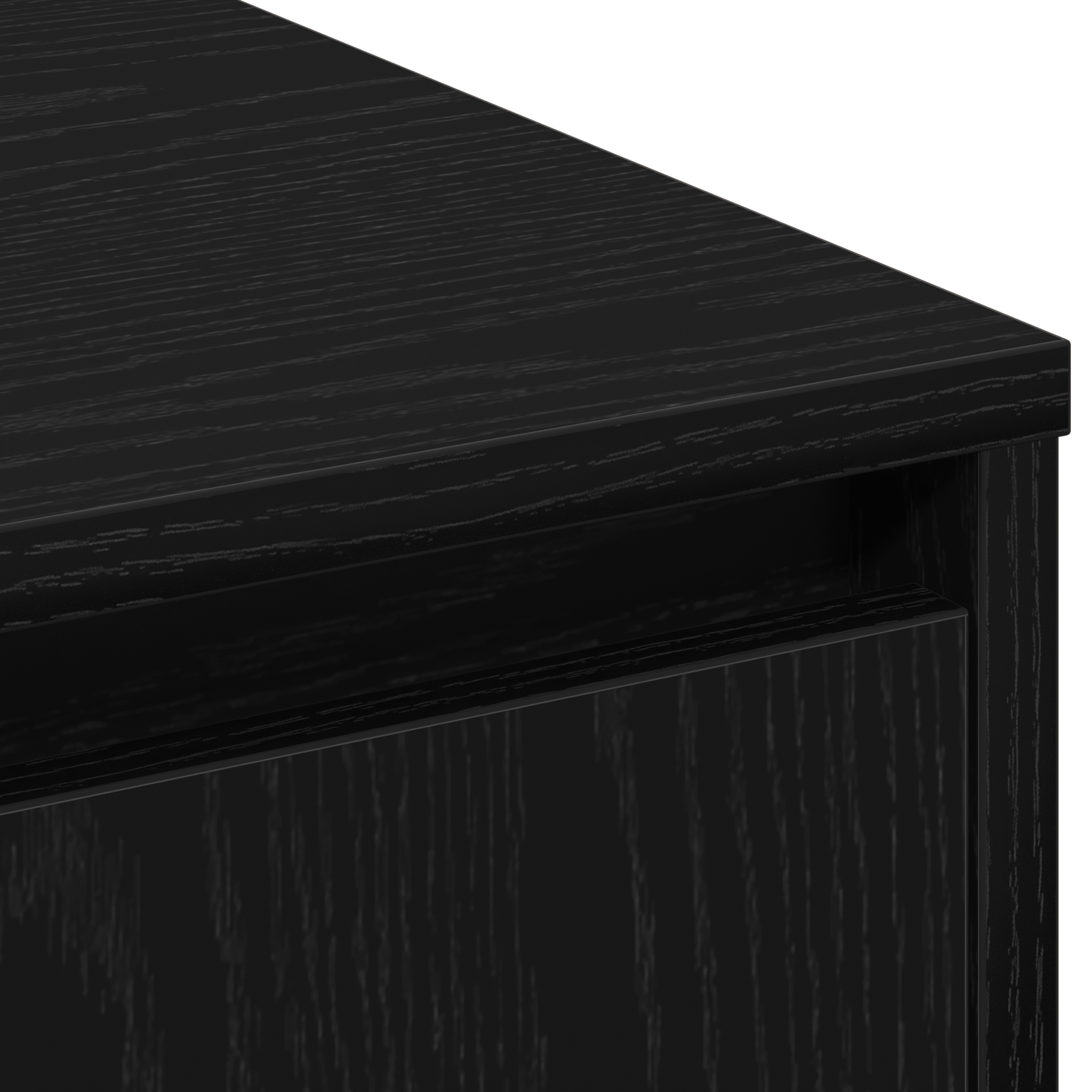 Sideboard with LED Black Oak 90x32x75 cm Engineered Wood - Image 10