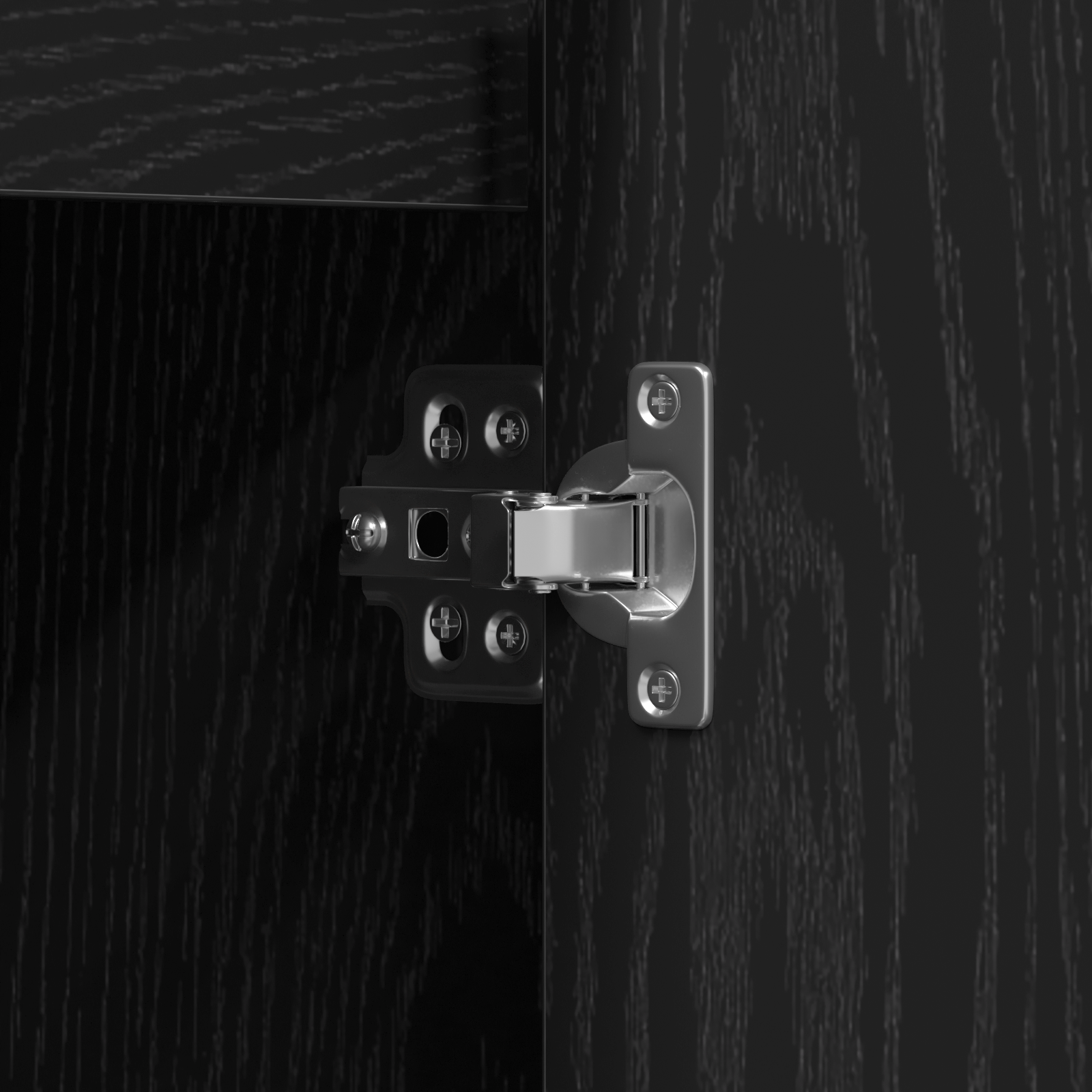 Sideboard with LED Black Oak 90x32x75 cm Engineered Wood - Image 11