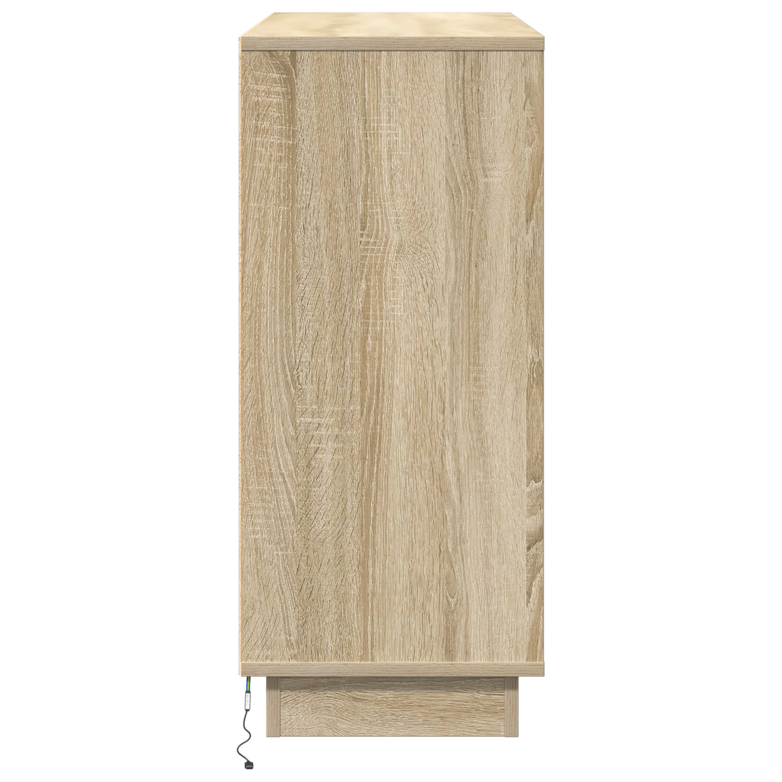 Sideboard with LED Sonoma Oak 90x32x75 cm Engineered Wood - Image 8