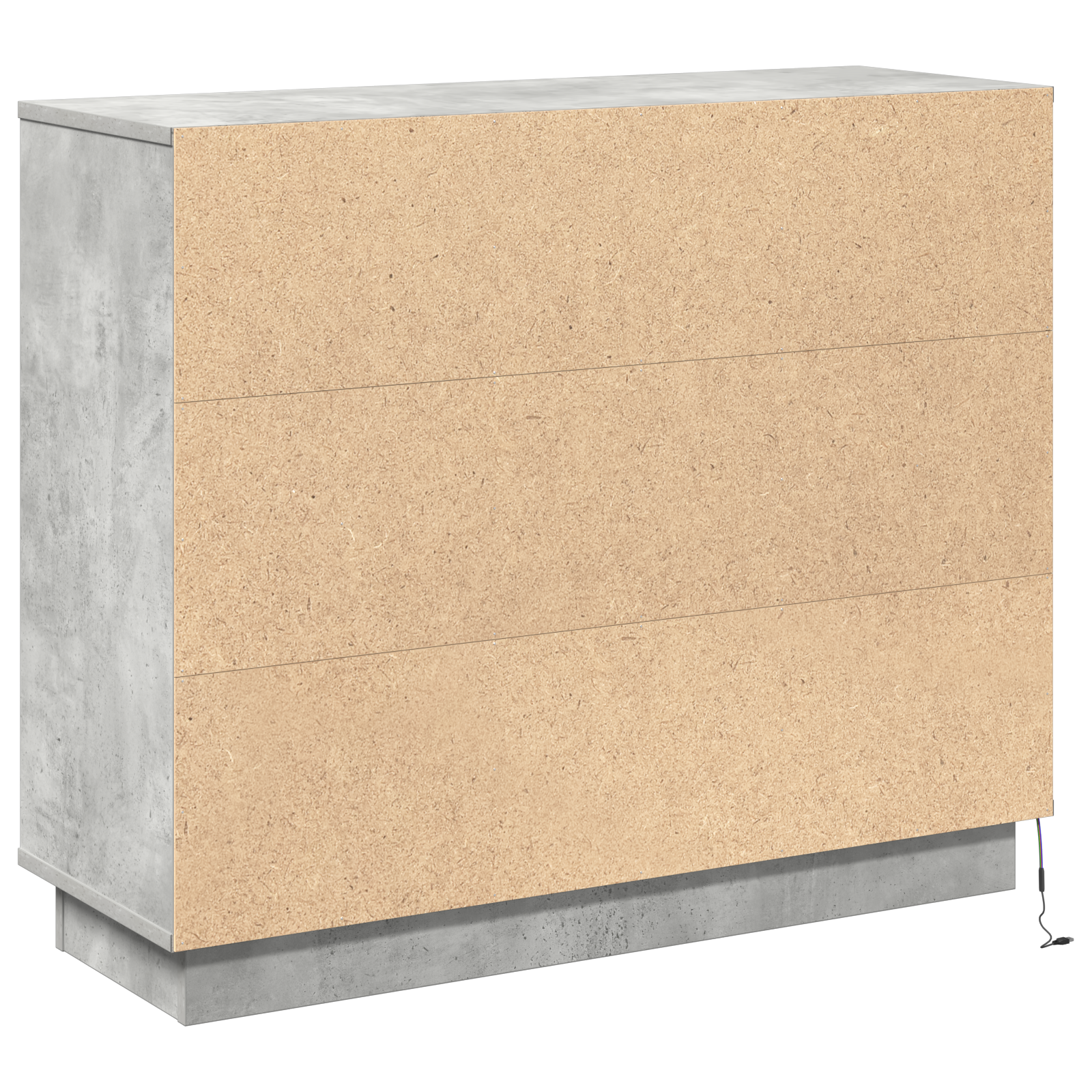 Sideboard with LED Concrete Grey 90x32x75 cm Engineered Wood - Image 9
