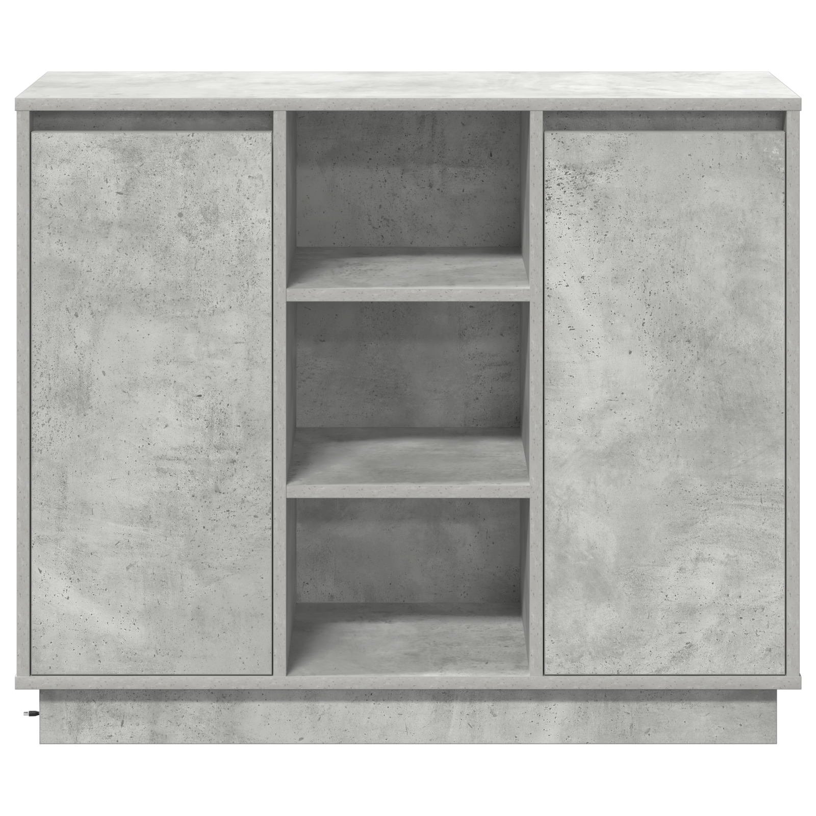 Sideboard with LED Concrete Grey 90x32x75 cm Engineered Wood - Image 7