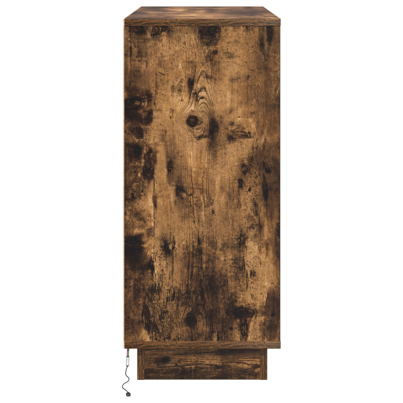 Sideboard with LED Smoked Oak 90x32x75 cm Engineered Wood - Image 8