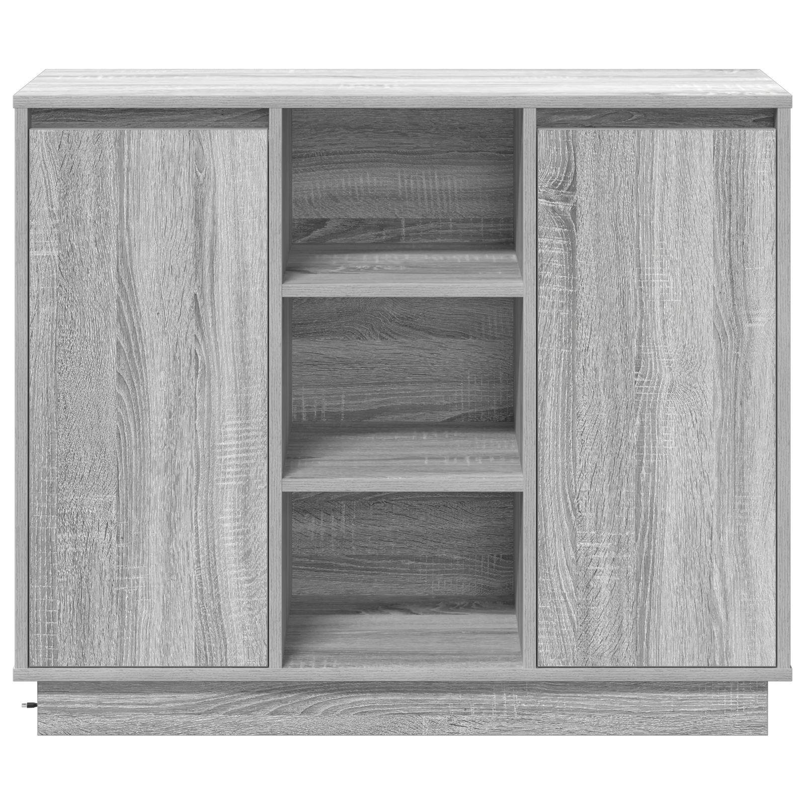 Sideboard with LED Grey Sonoma 90x32x75 cm Engineered Wood - Image 7