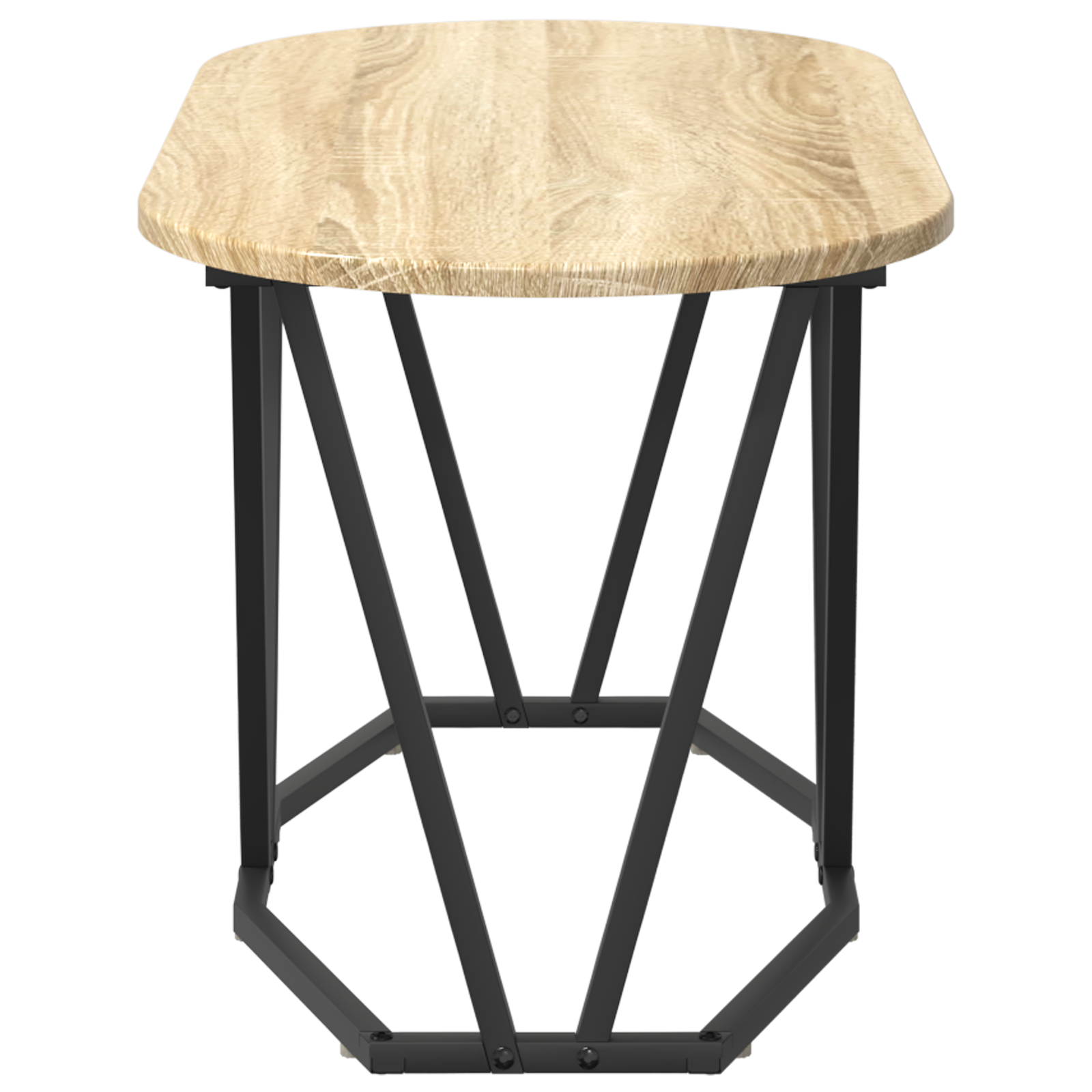 Coffee Table in Sonoma Oak - 80x40x40.5 cm - Made of Engineered Wood and Metal - Image 5