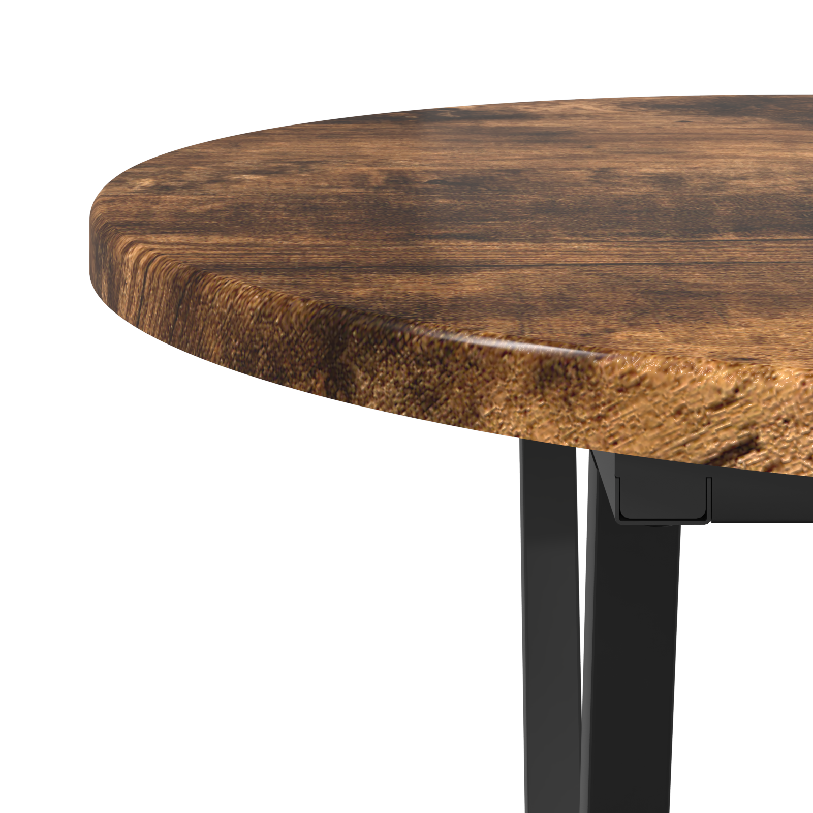Coffee Table in Smoked Oak - 80x40x40.5 cm, Made from Engineered Wood and Metal - Image 6