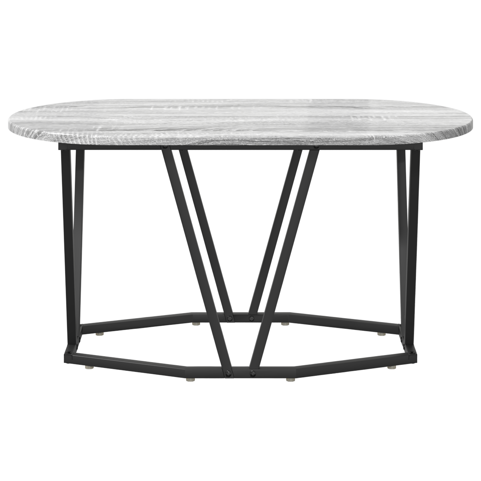 Grey Sonoma Coffee Table - 80x40x40.5 cm, Made from Engineered Wood and Metal - Image 4