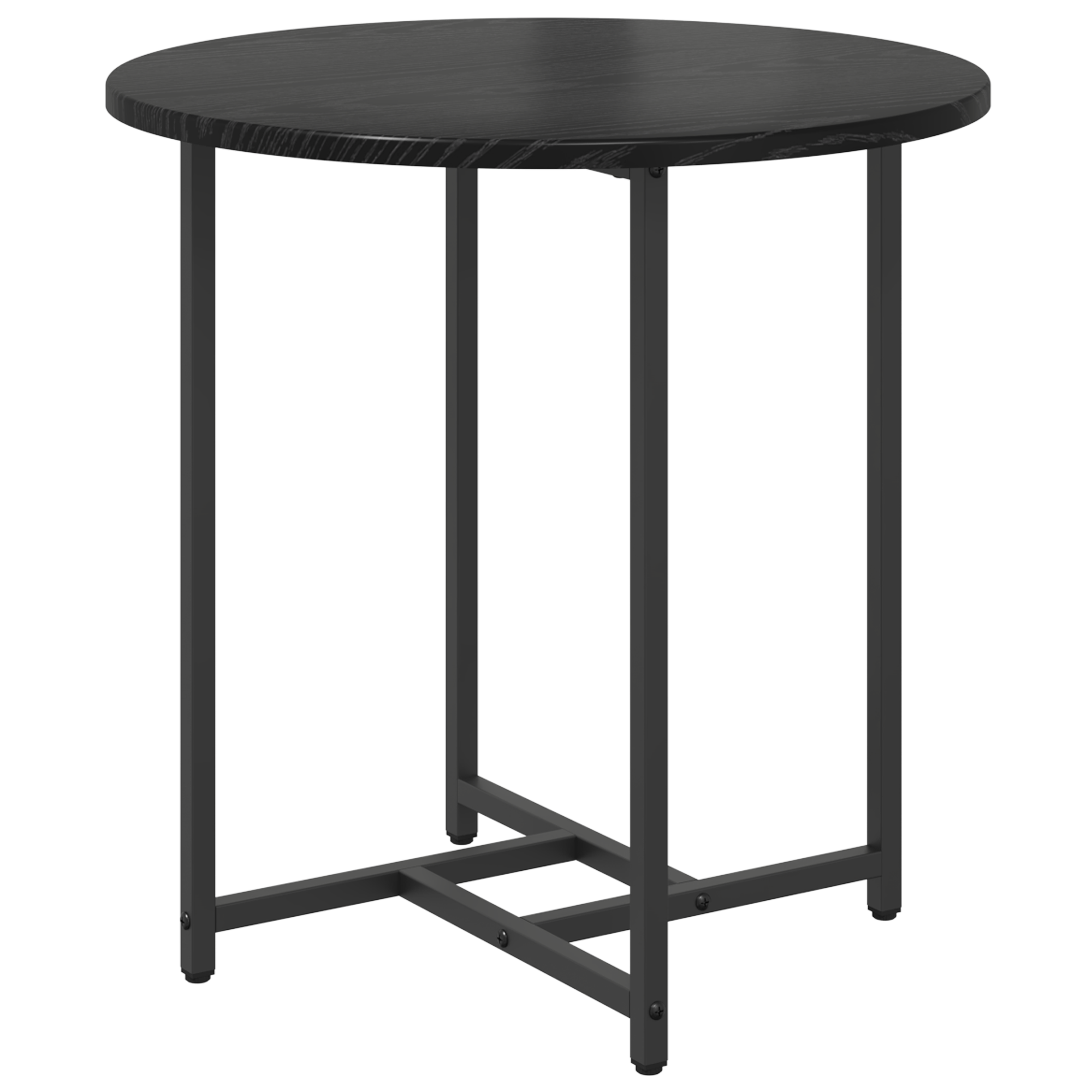Side Table Set of 2 - Black Oak and Metal - Image 4