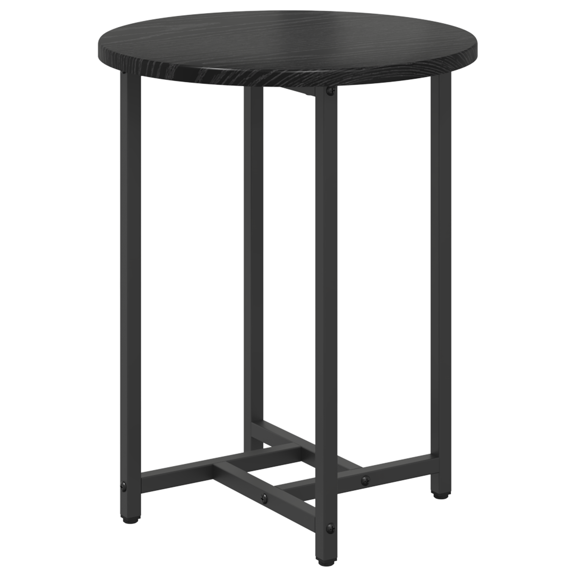 Side Table Set of 2 - Black Oak and Metal - Image 5