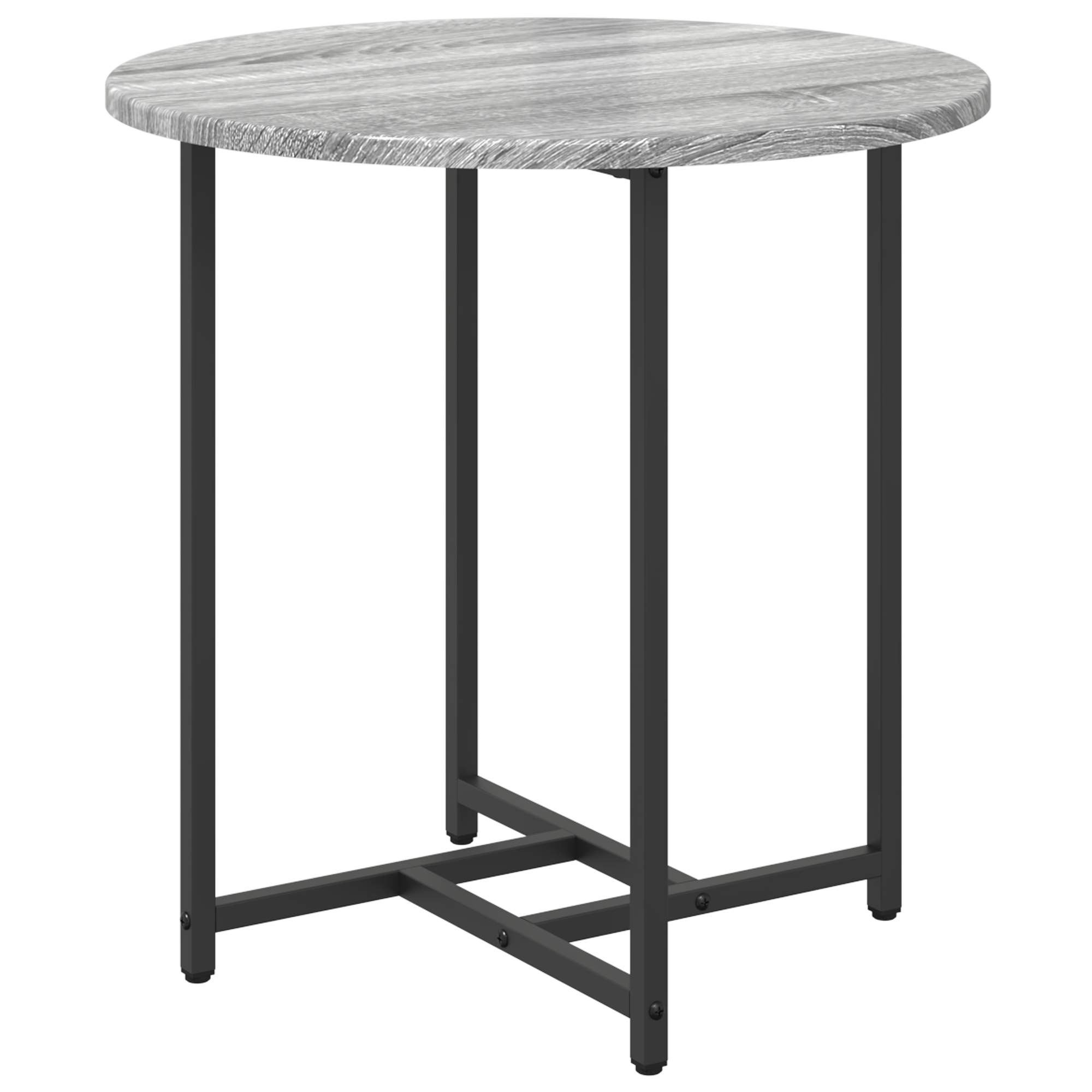 Side Table 2 pcs Grey Sonoma Engineered Wood and Metal - Image 4