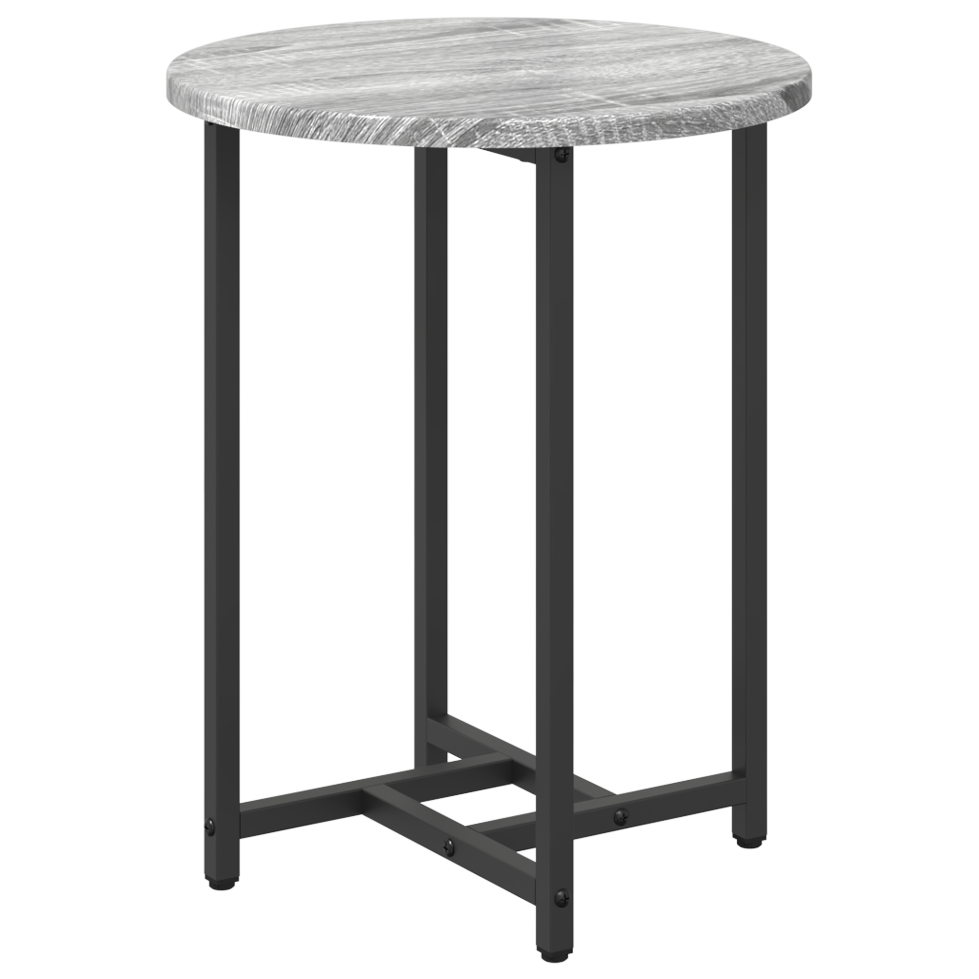 Side Table 2 pcs Grey Sonoma Engineered Wood and Metal - Image 5