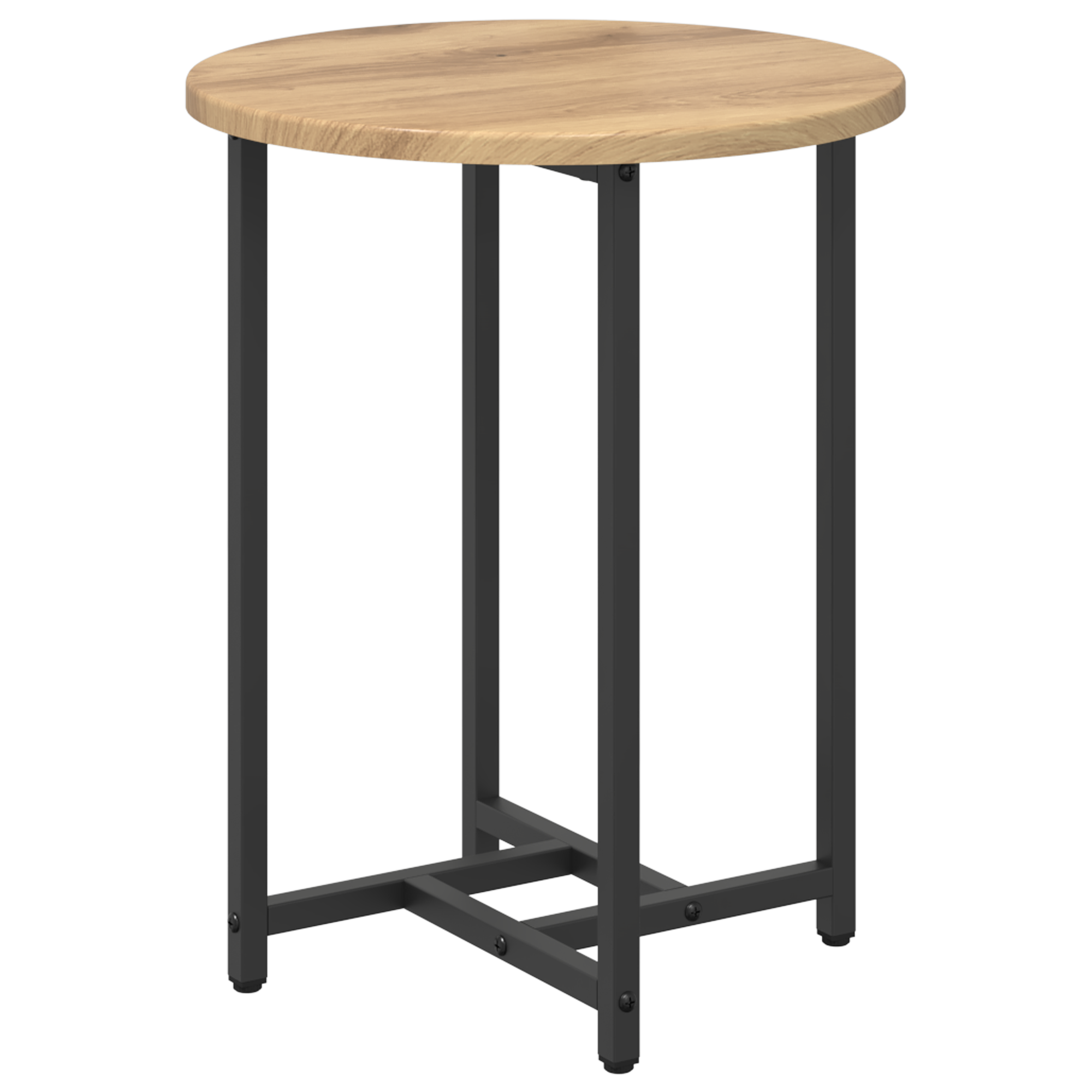 Side Table Set of 2 - Artisan Oak Wood and Metal - Image 5