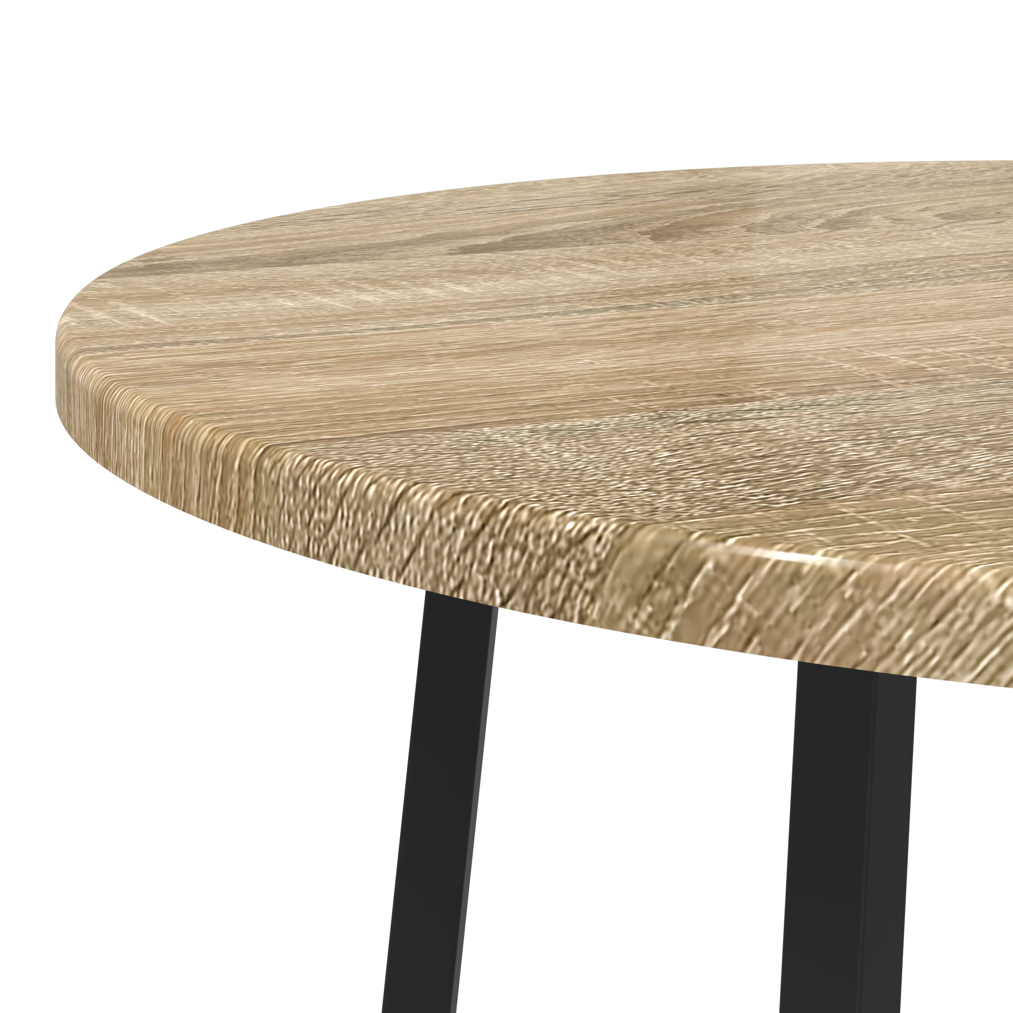 Side Table Set - 2 Pieces in Sonoma Oak with Metal - Image 7