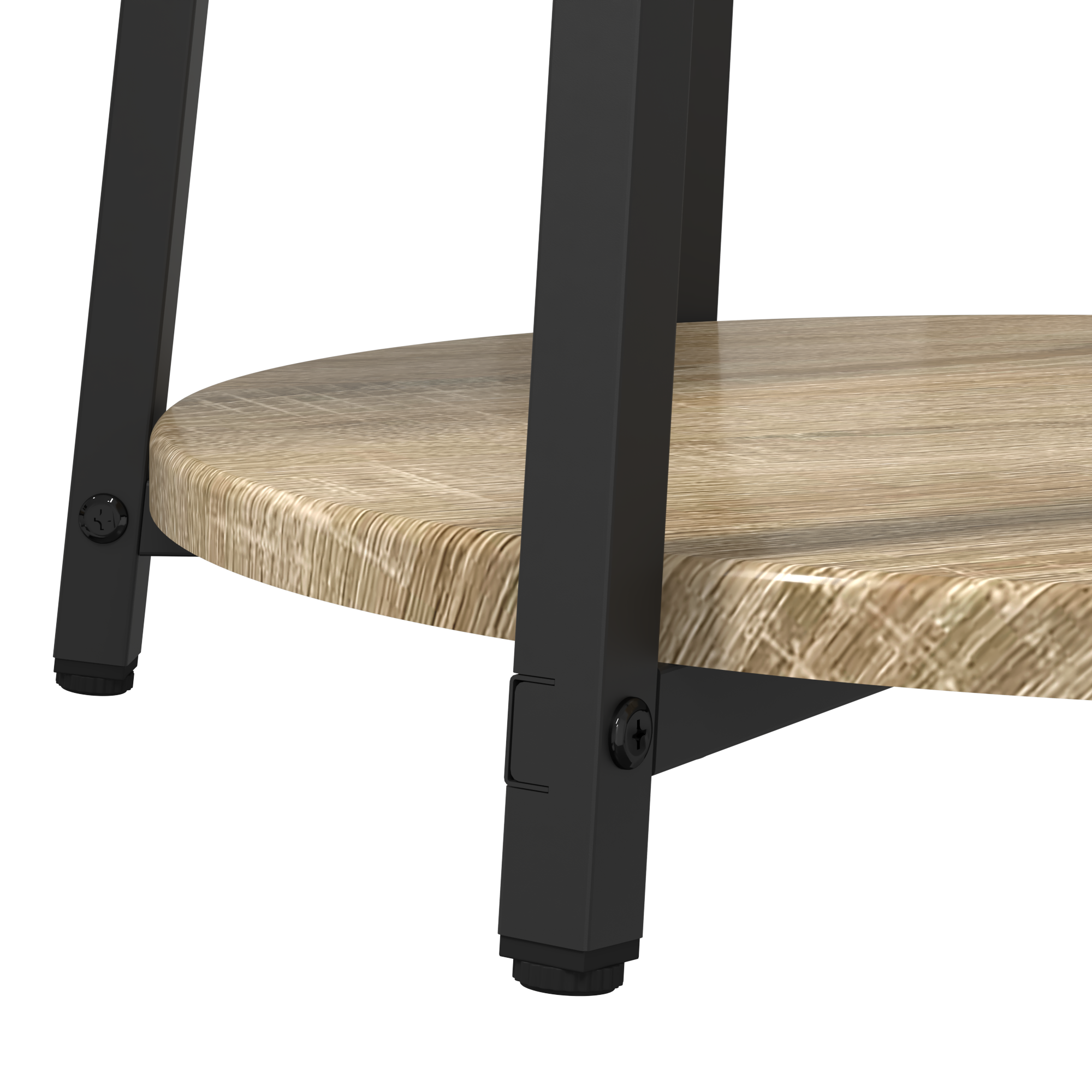 Side Table Set - 2 Pieces in Sonoma Oak with Metal - Image 8