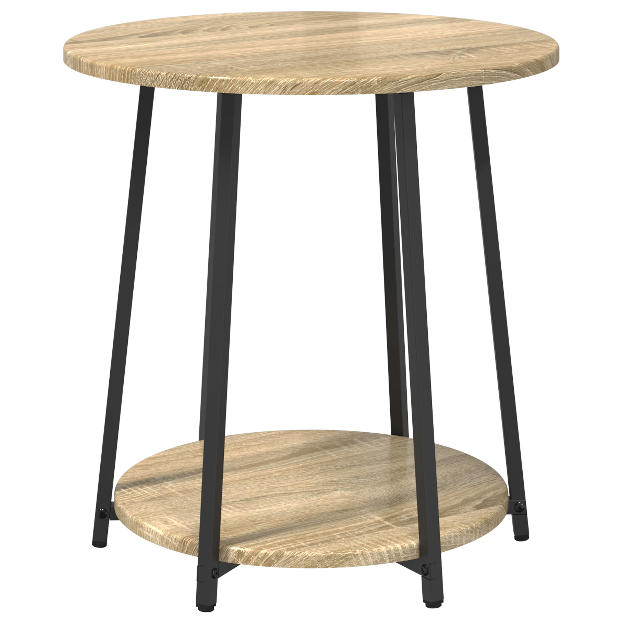 Side Table Set - 2 Pieces in Sonoma Oak with Metal - Image 5