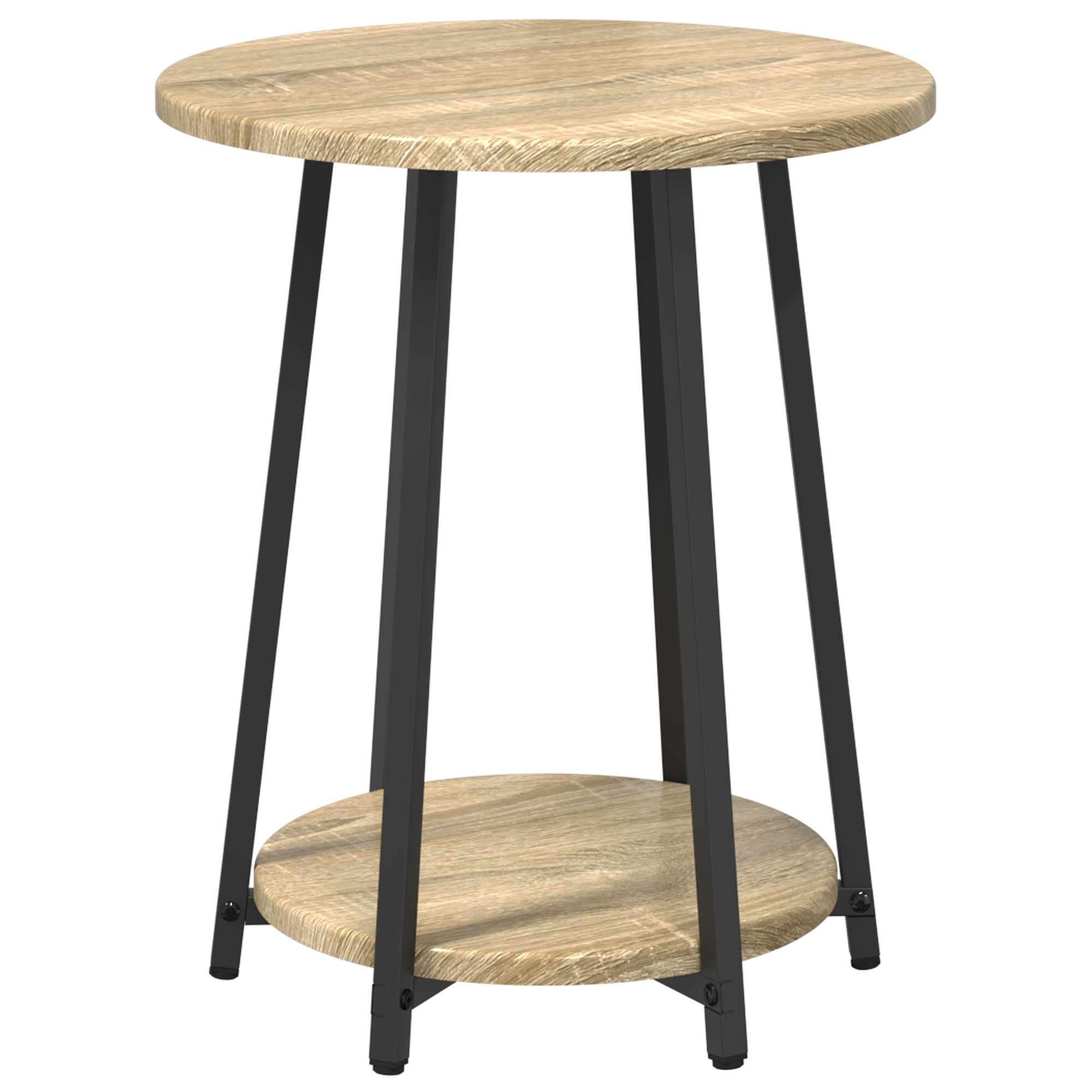 Side Table Set - 2 Pieces in Sonoma Oak with Metal - Image 6