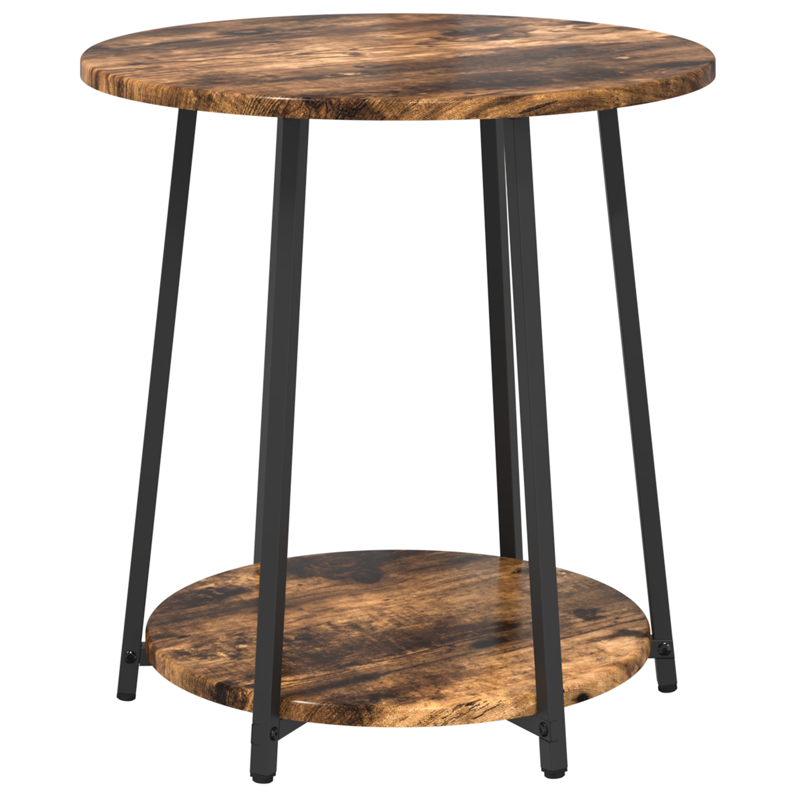 Side Table 2 pcs Smoked Oak Engineered Wood and Metal - Image 5
