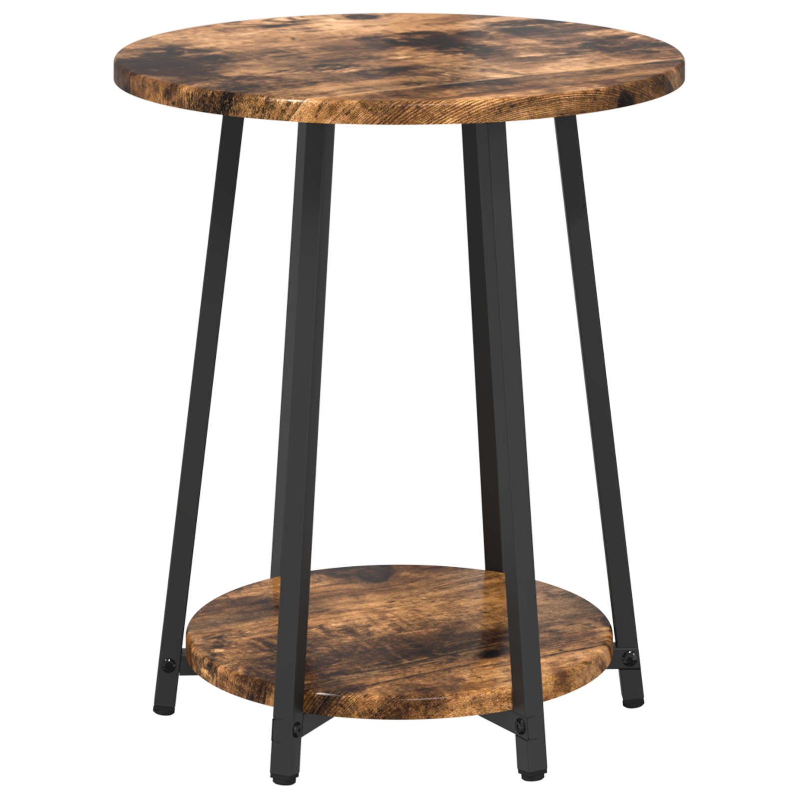 Side Table 2 pcs Smoked Oak Engineered Wood and Metal - Image 6