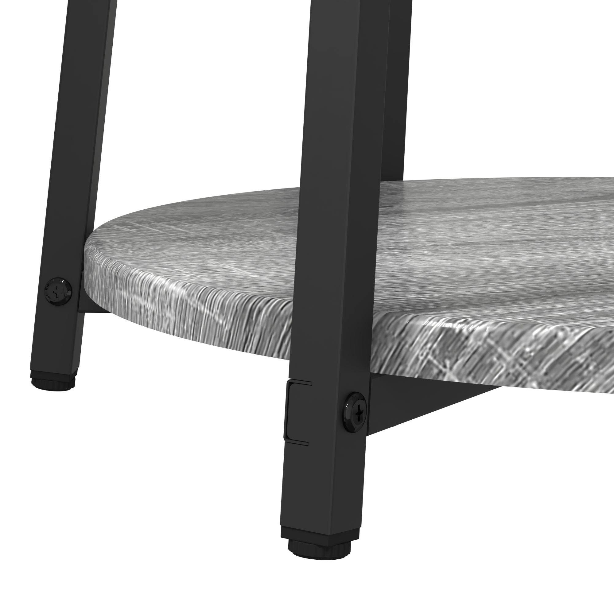 End Tables Grey Sonoma Particle board, Metal Storage End Table - Image 8