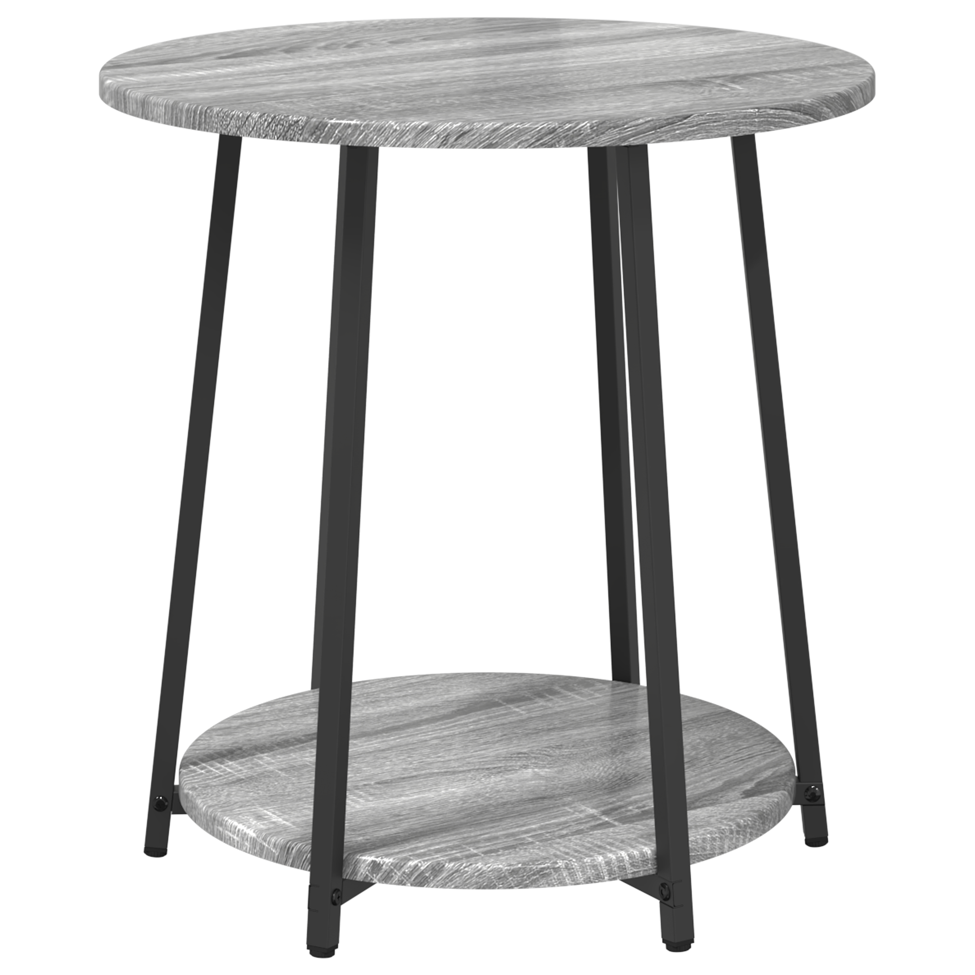 End Tables Grey Sonoma Particle board, Metal Storage End Table - Image 5