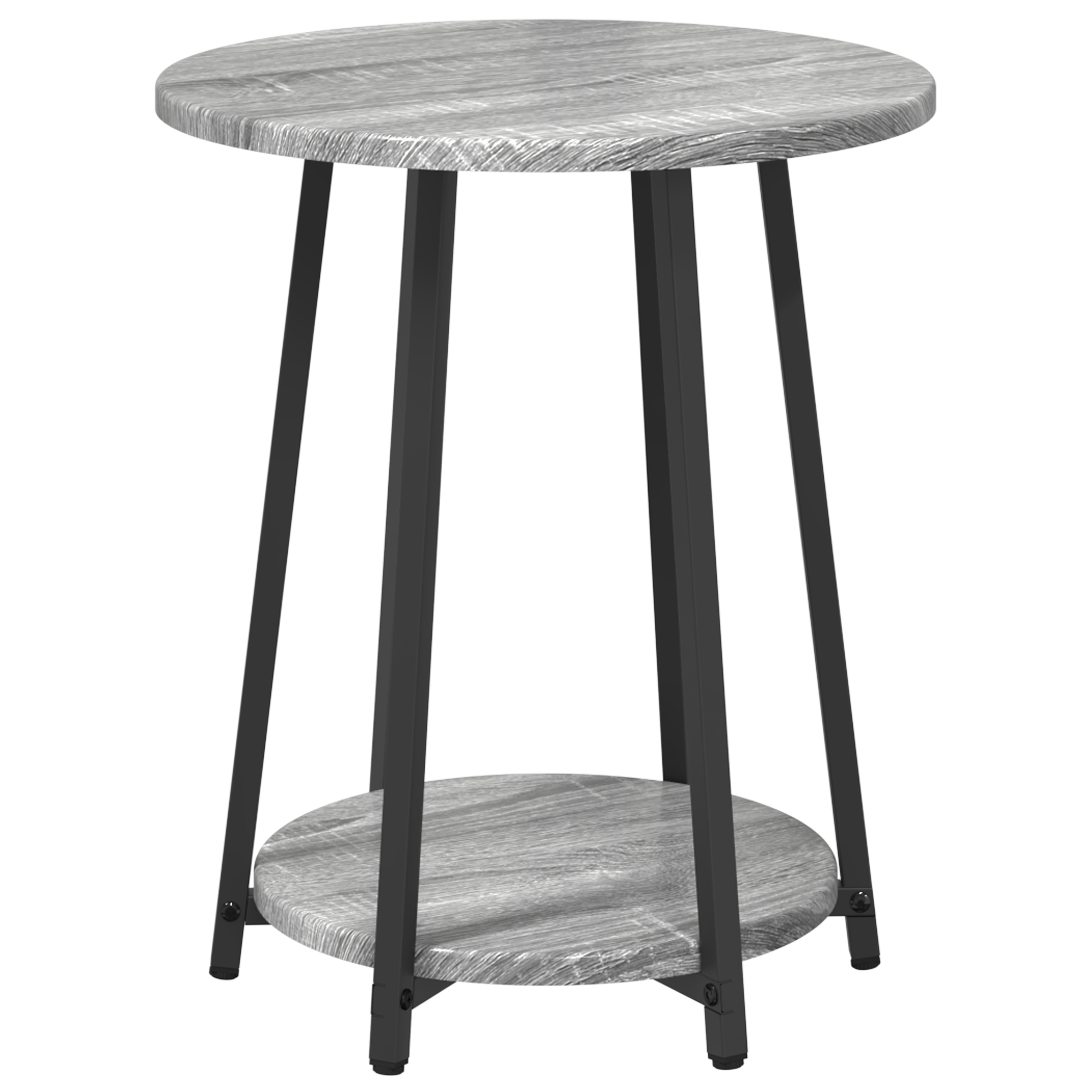 End Tables Grey Sonoma Particle board, Metal Storage End Table - Image 6