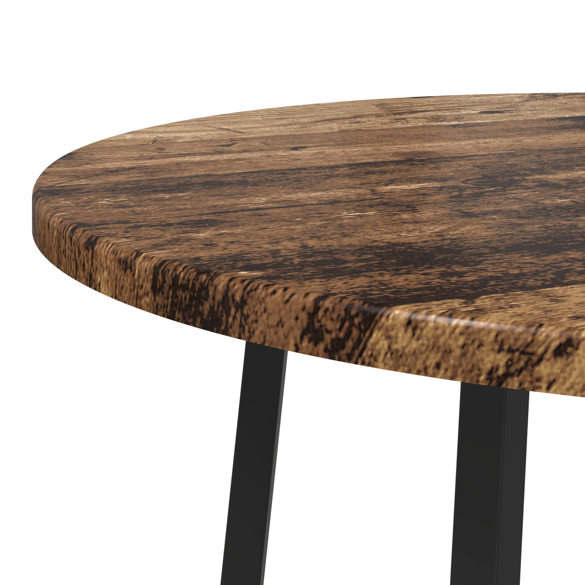 Side Table 2 Pack Old Wood Engineered Wood and Metal - Image 7