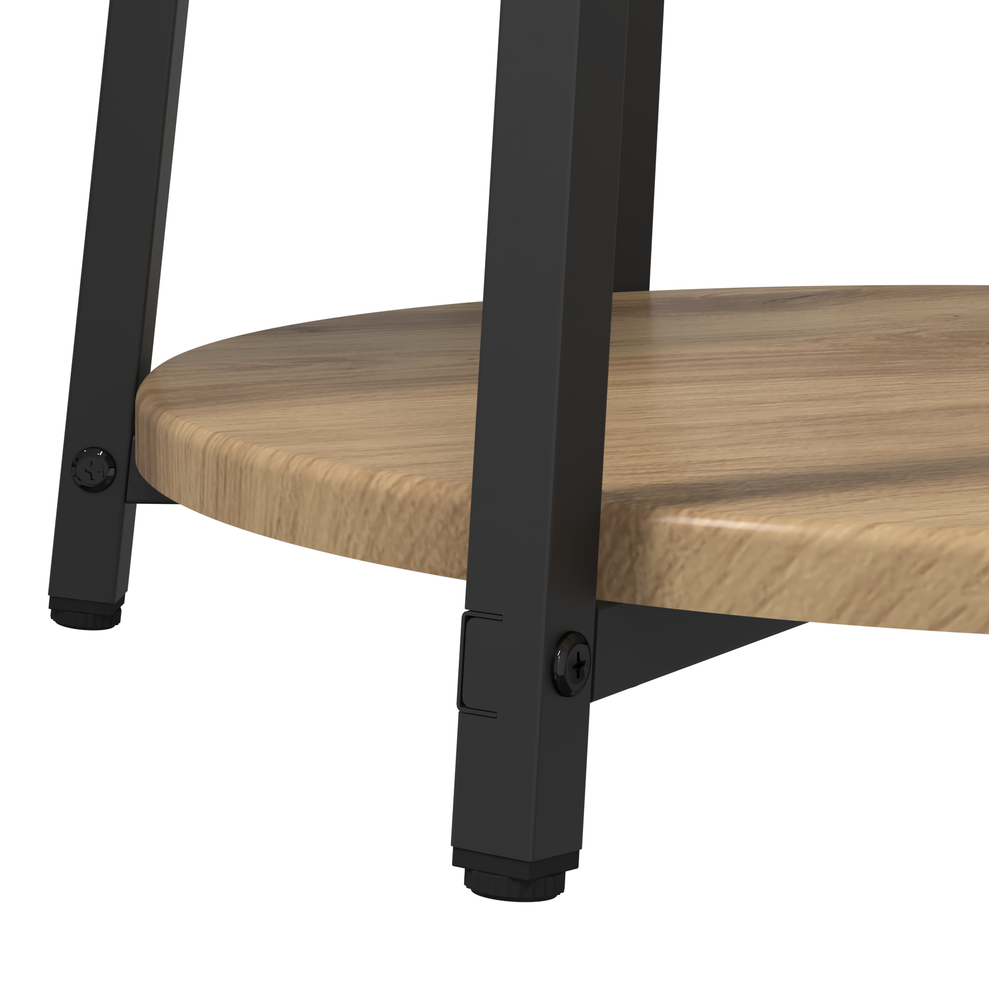 Side Table Set of 2 in Artisan Oak with Engineered Wood and Metal - Image 8