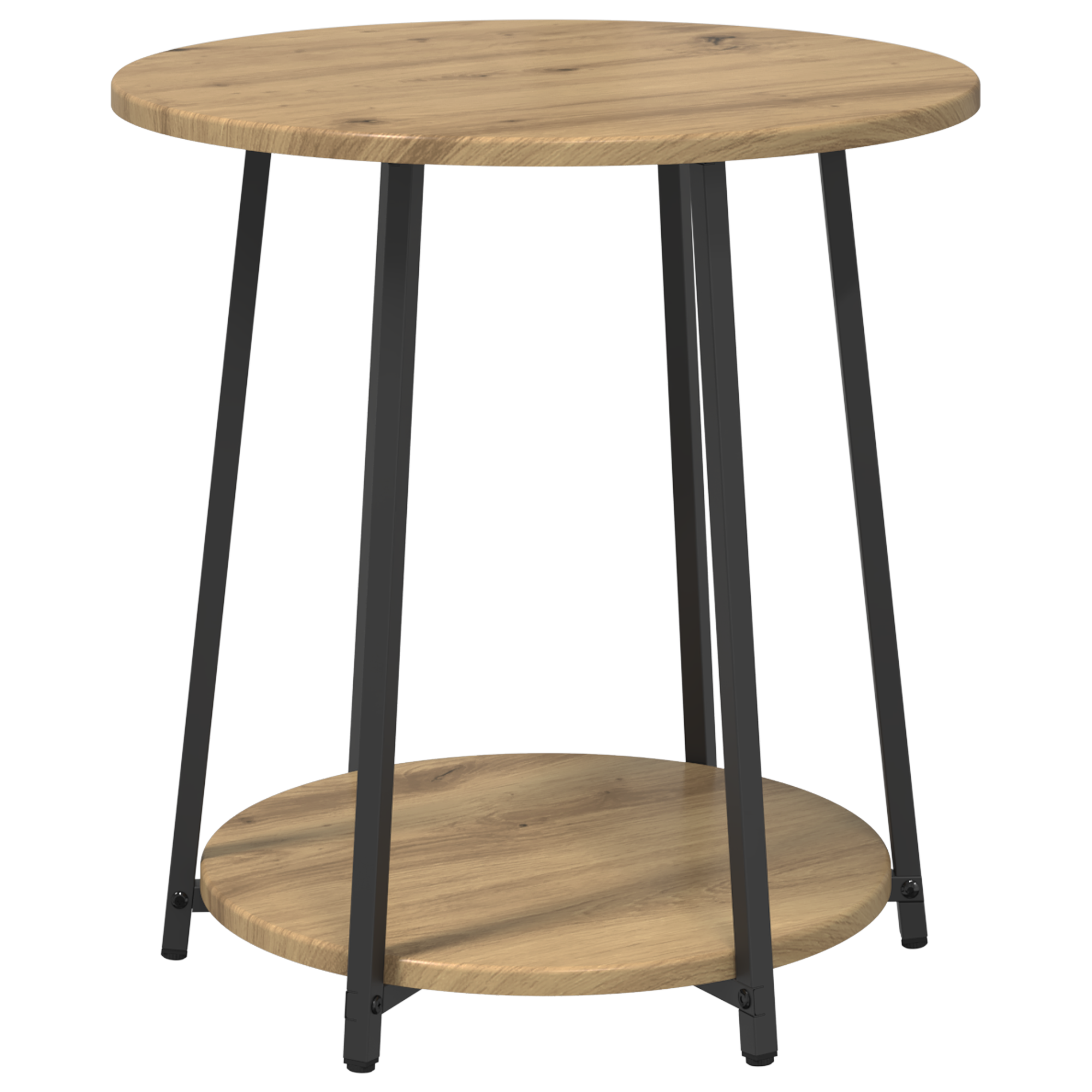 Side Table Set of 2 in Artisan Oak with Engineered Wood and Metal - Image 5