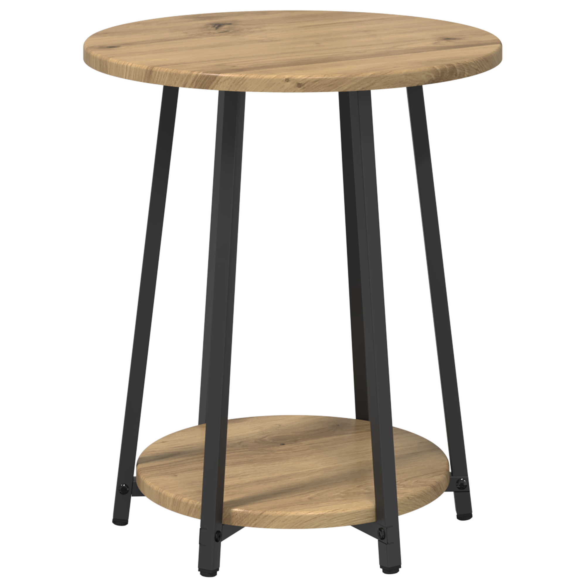 Side Table Set of 2 in Artisan Oak with Engineered Wood and Metal - Image 6