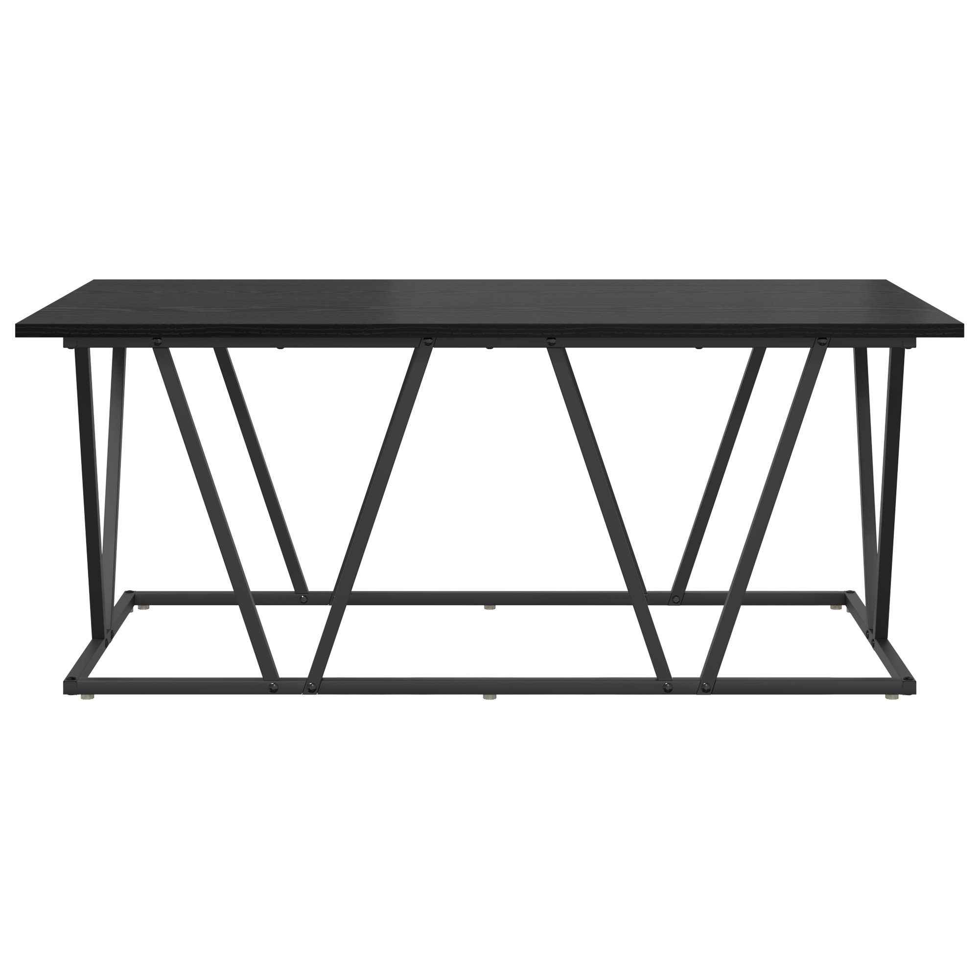 Coffee Table in Black Oak - 100x50x40 cm - Made from Engineered Wood and Metal - Image 4