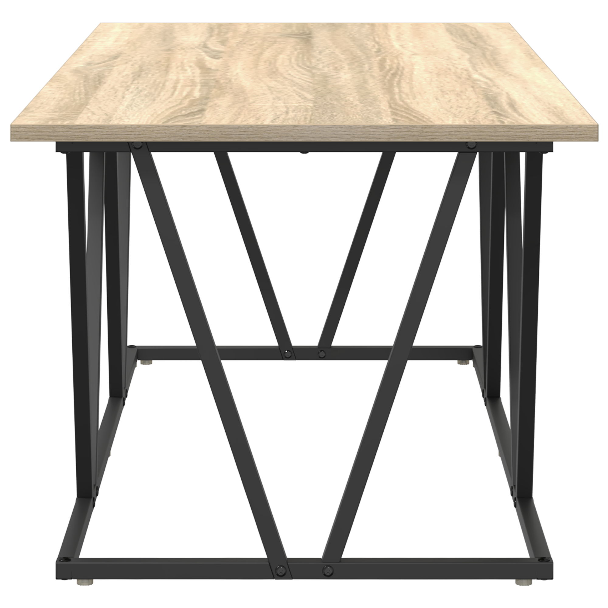 Coffee Table Sonoma Oak 100x50x40 cm Made of Engineered Wood and Metal - Image 5