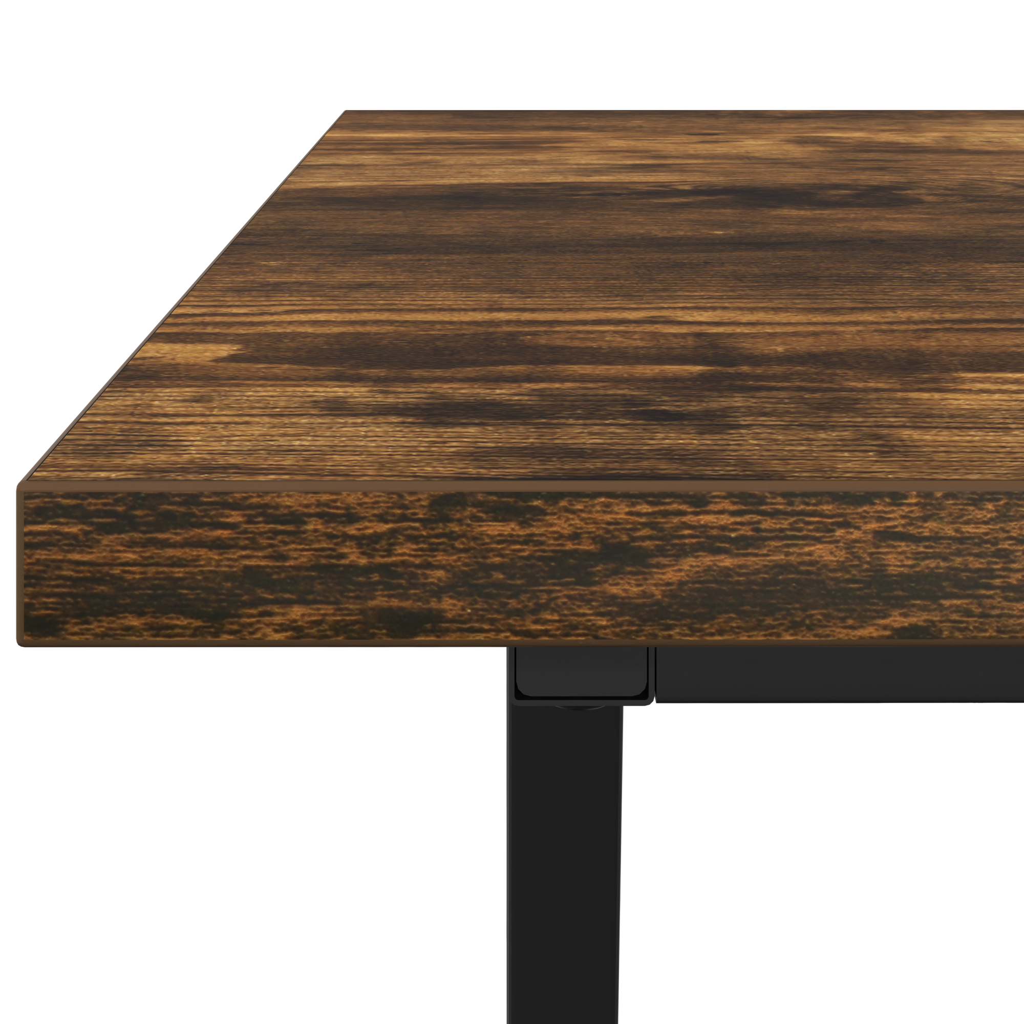 Coffee Table - Smoked Oak - 100x50x40 cm - Engineered Wood and Metal - Image 7