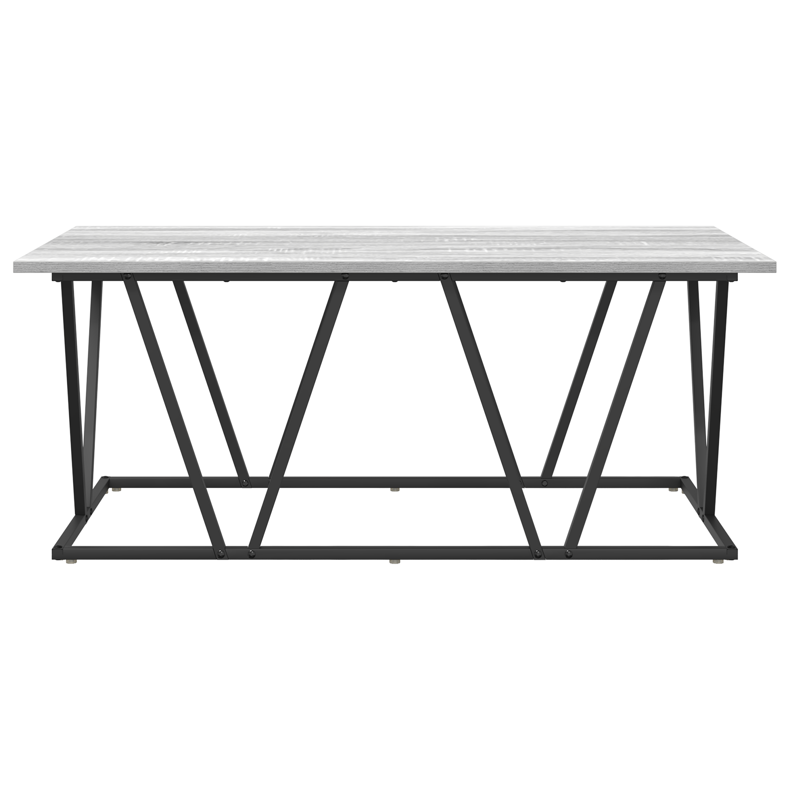 Grey Sonoma Coffee Table 100x50x40 cm Made of Engineered Wood and Metal - Image 4