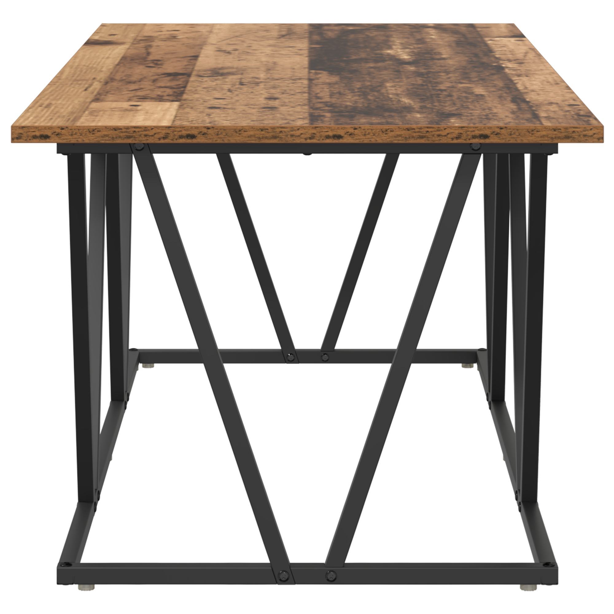 Coffee Table Old Wood 100x50x40 cm Engineered Wood and Metal - Image 5