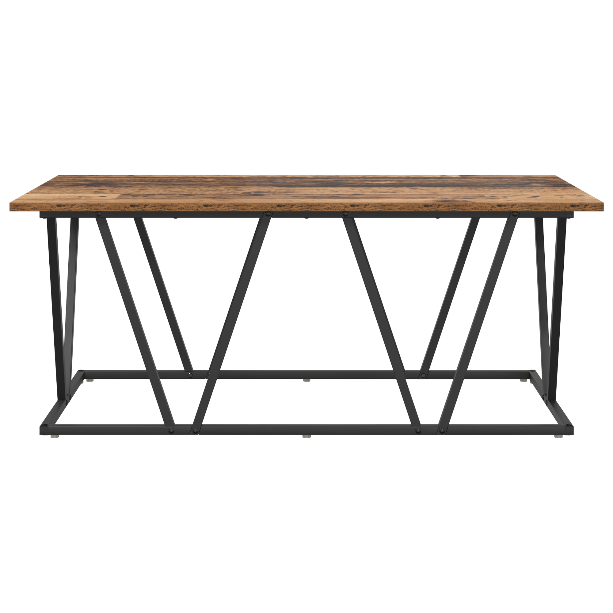 Coffee Table Old Wood 100x50x40 cm Engineered Wood and Metal - Image 3
