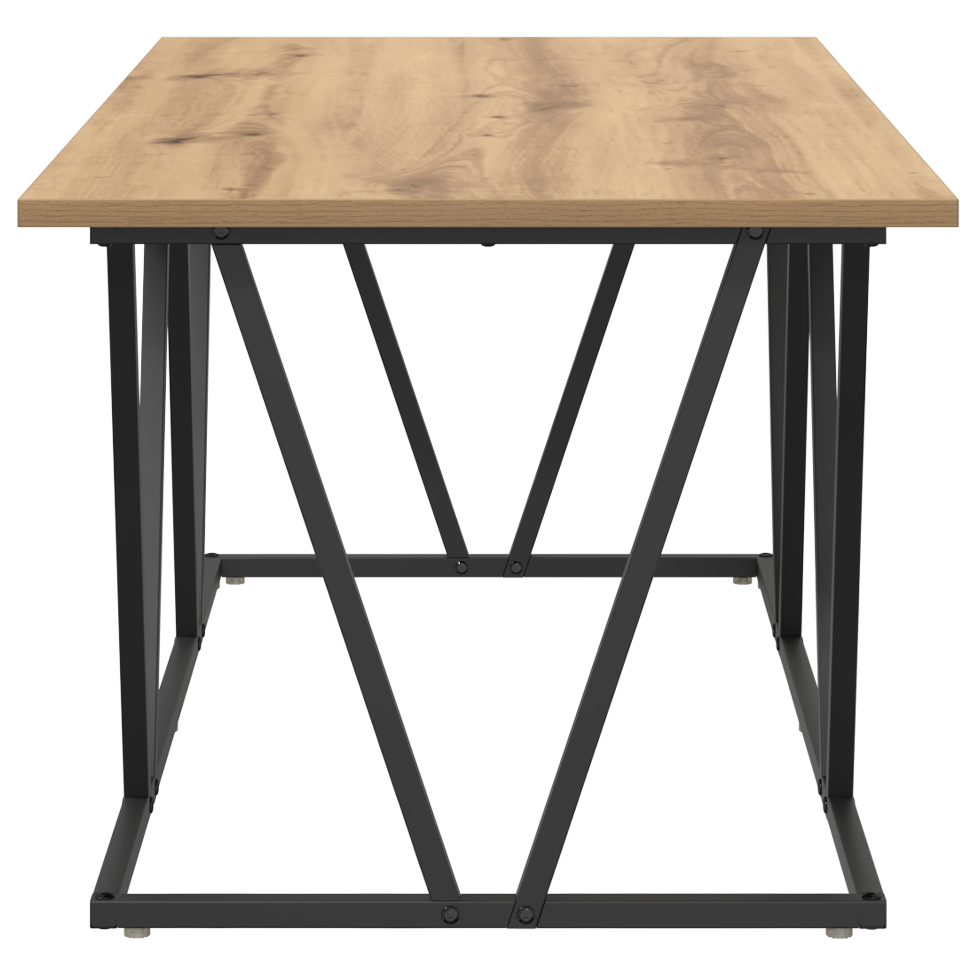 Coffee Table Artisan Oak 100x50x40 cm Made of Engineered Wood and Metal - Image 5