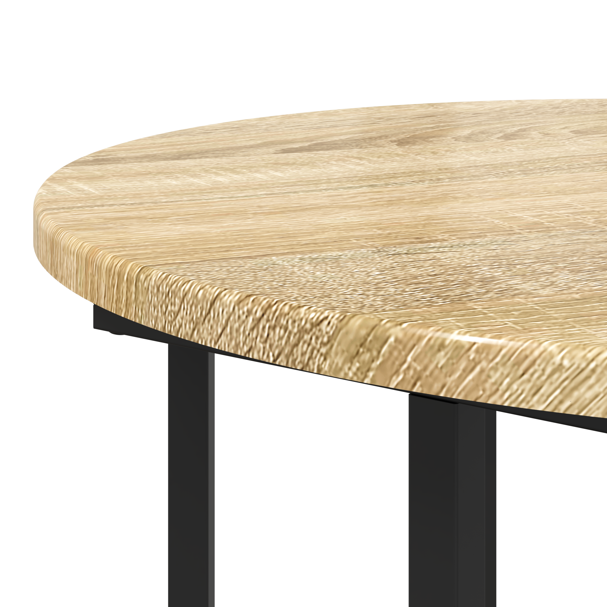 Side Table Set of 2, Sonoma Oak Wood and Metal - Image 6