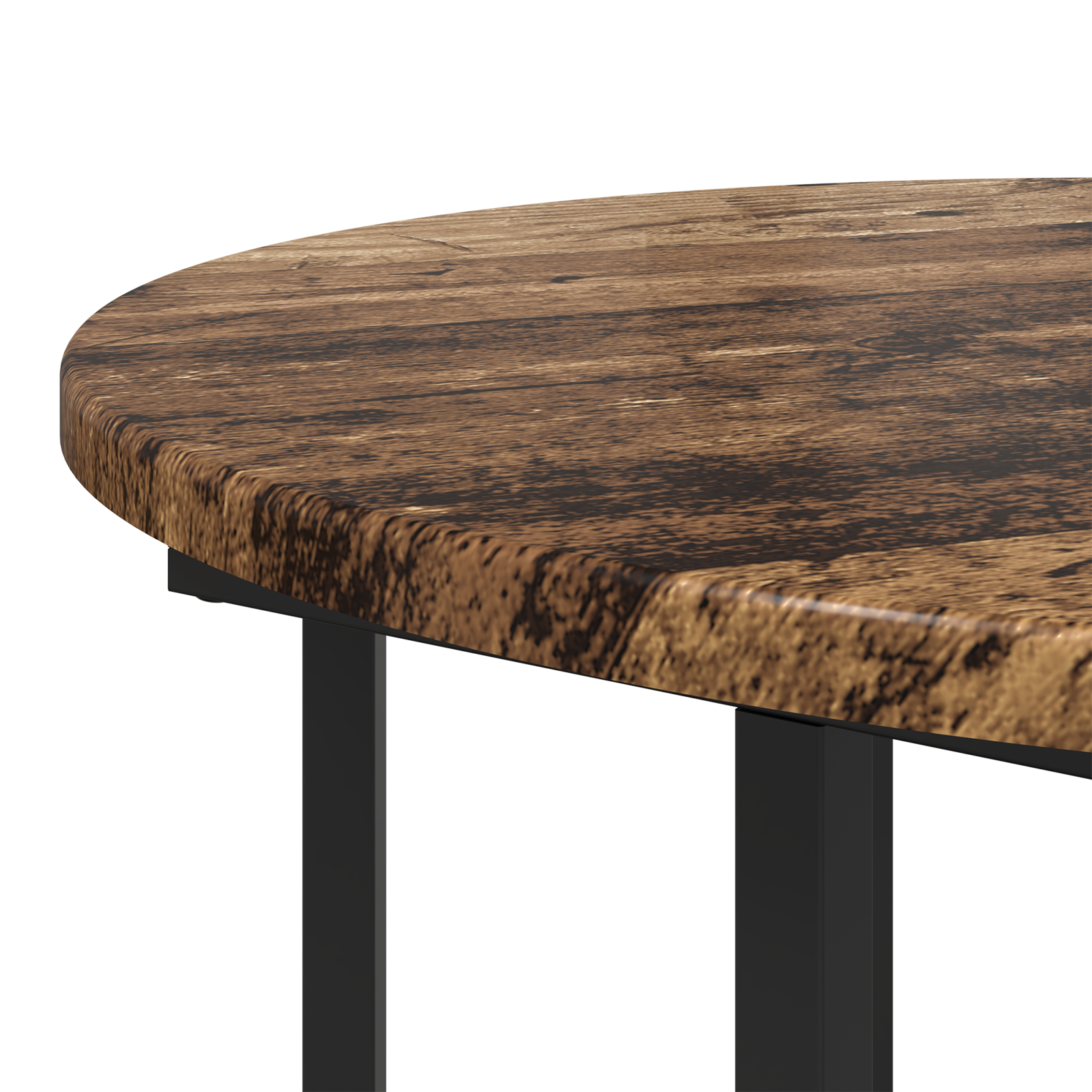 Side Table Set of 2 - Old Wood and Metal - Image 6