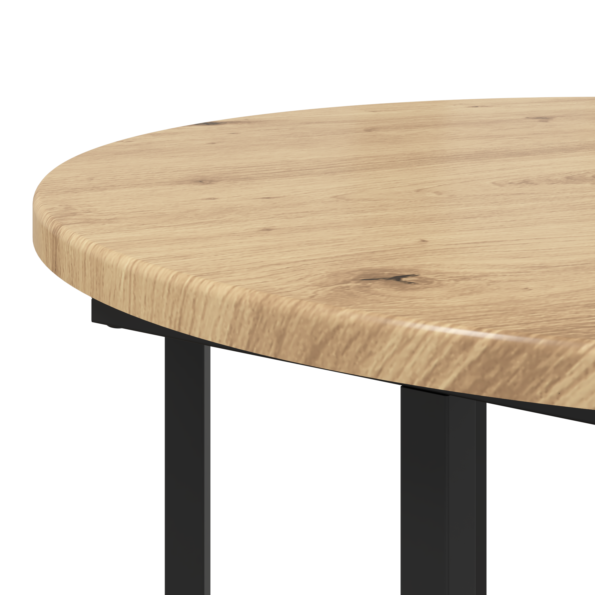 End Tables Artisan oak Engineered wood, Metal Medium Coffee Table - Image 6