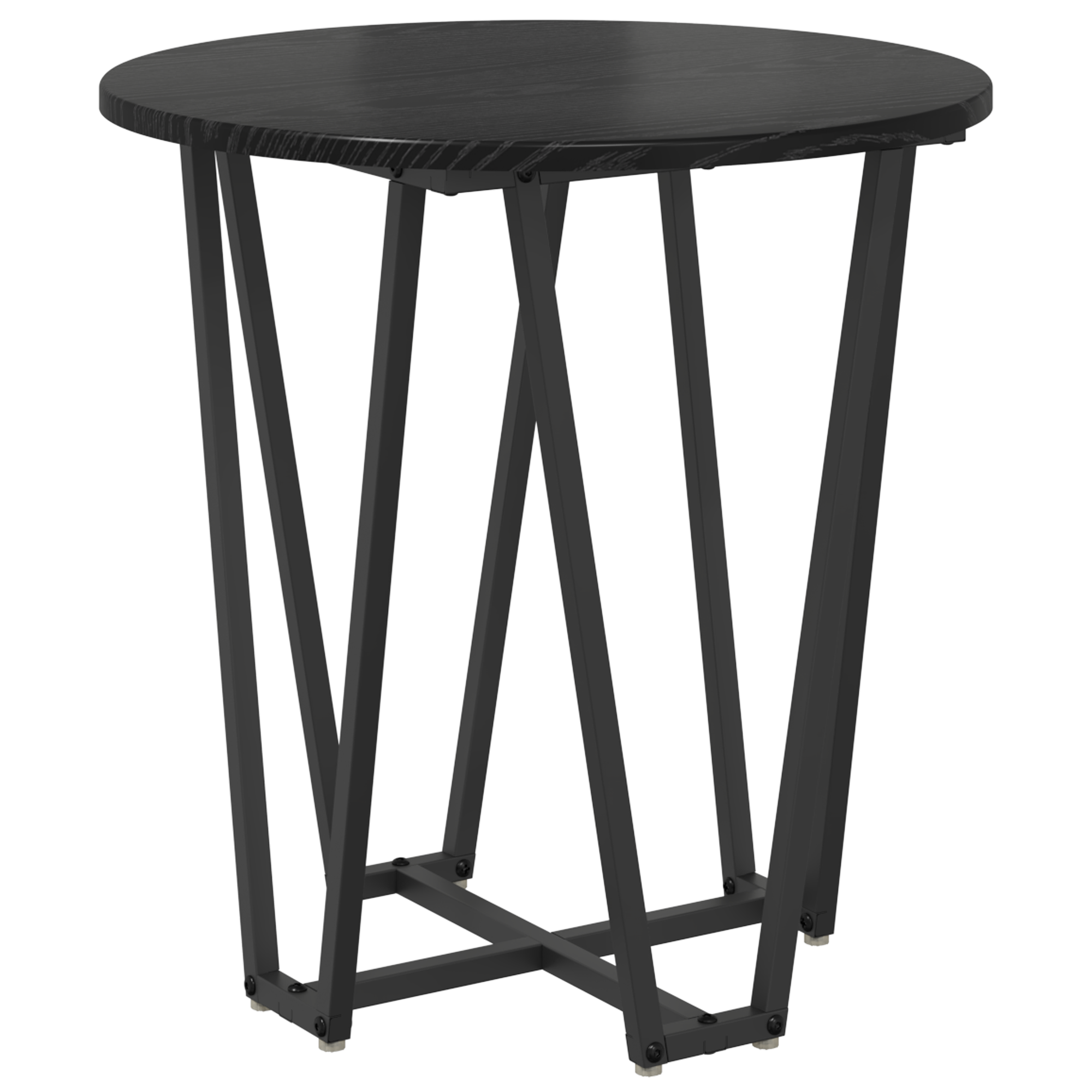 Side Table Set of 2 - Black Oak MDF and Metal - Image 4