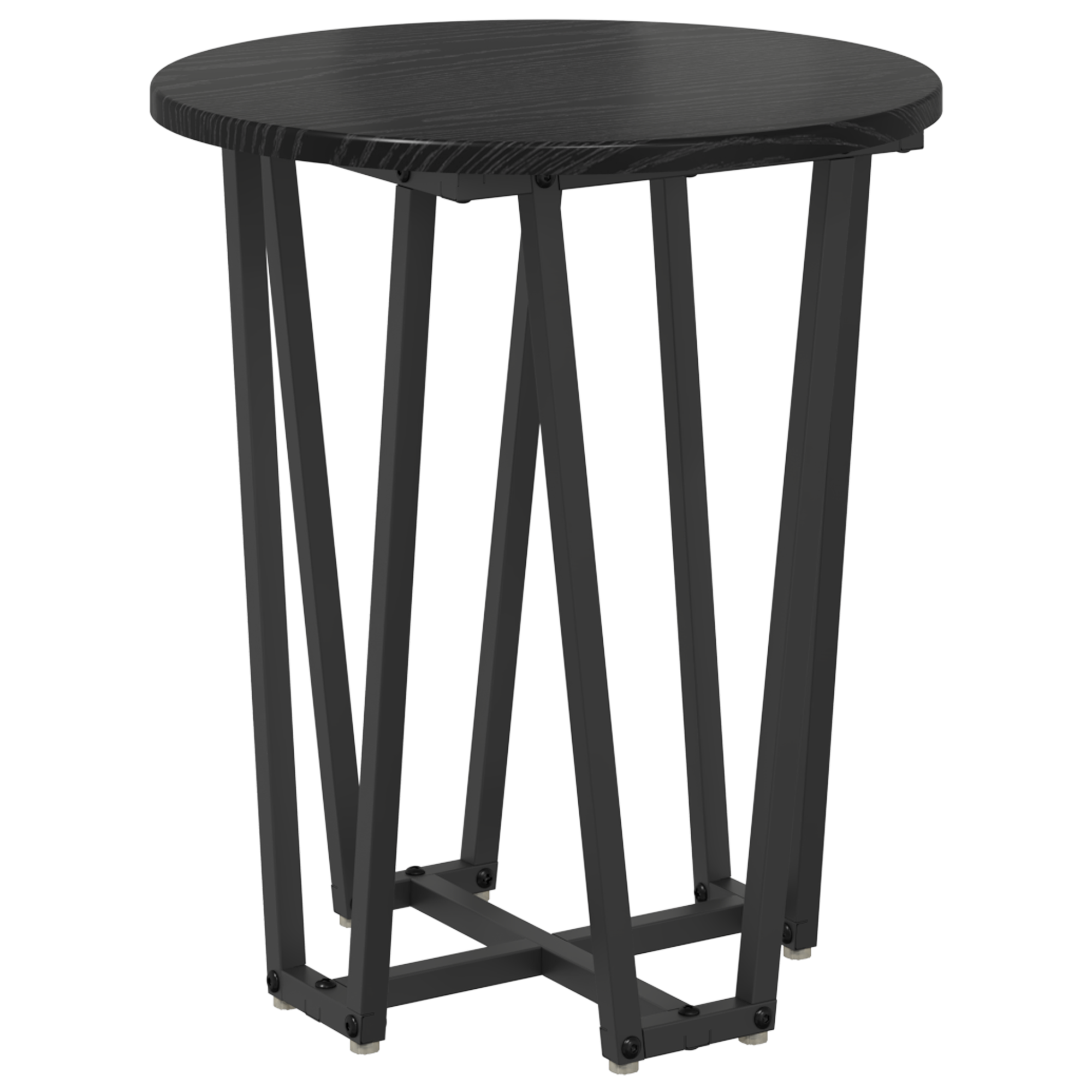 Side Table Set of 2 - Black Oak MDF and Metal - Image 5