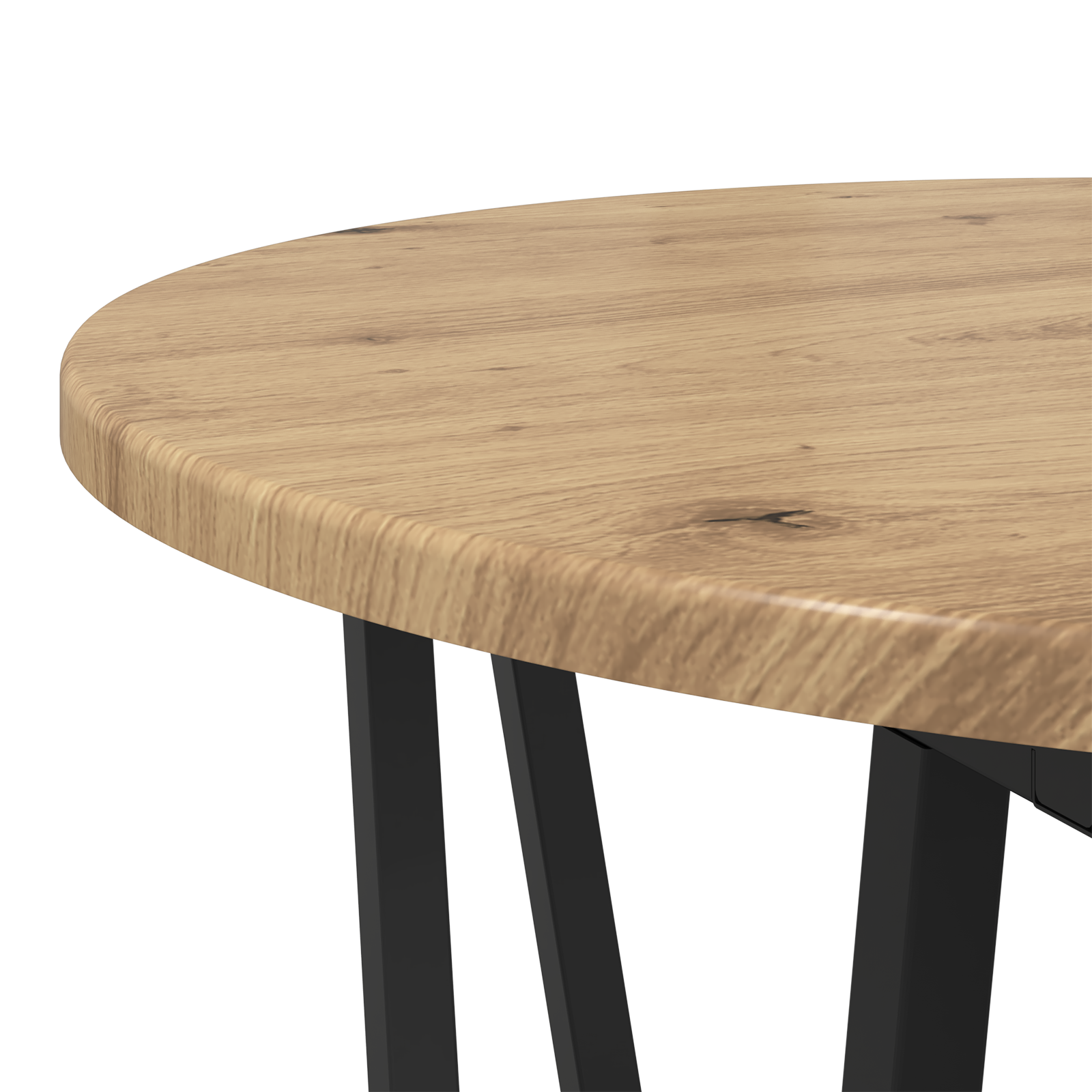 Side Table Set of 2 - Rustic Oak Engineered Wood with Metal - Image 6