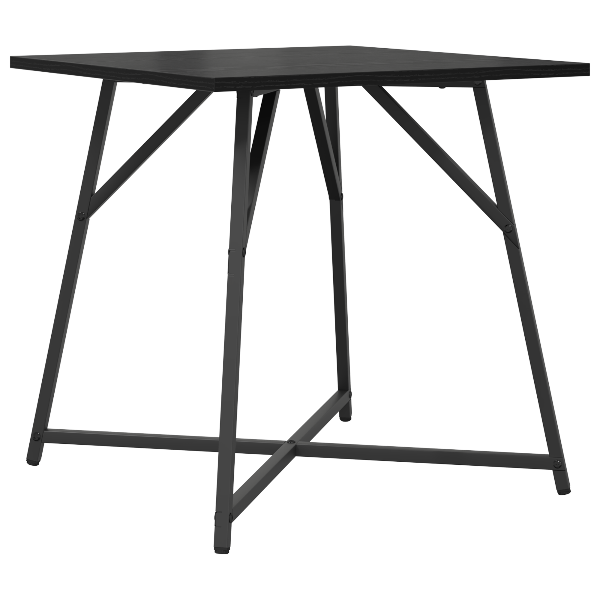 Side Table Set of 2 - Black Oak Engineered Wood and Metal - Image 5
