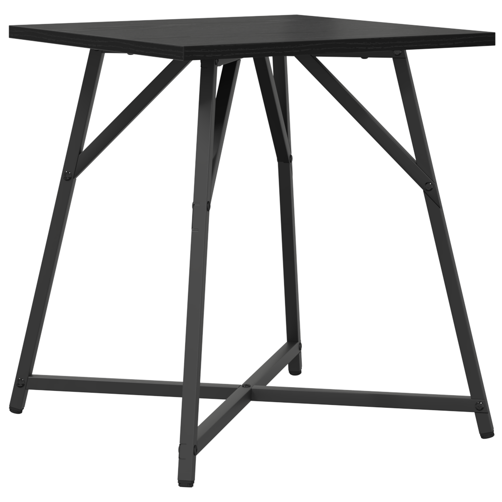 Side Table Set of 2 - Black Oak Engineered Wood and Metal - Image 6