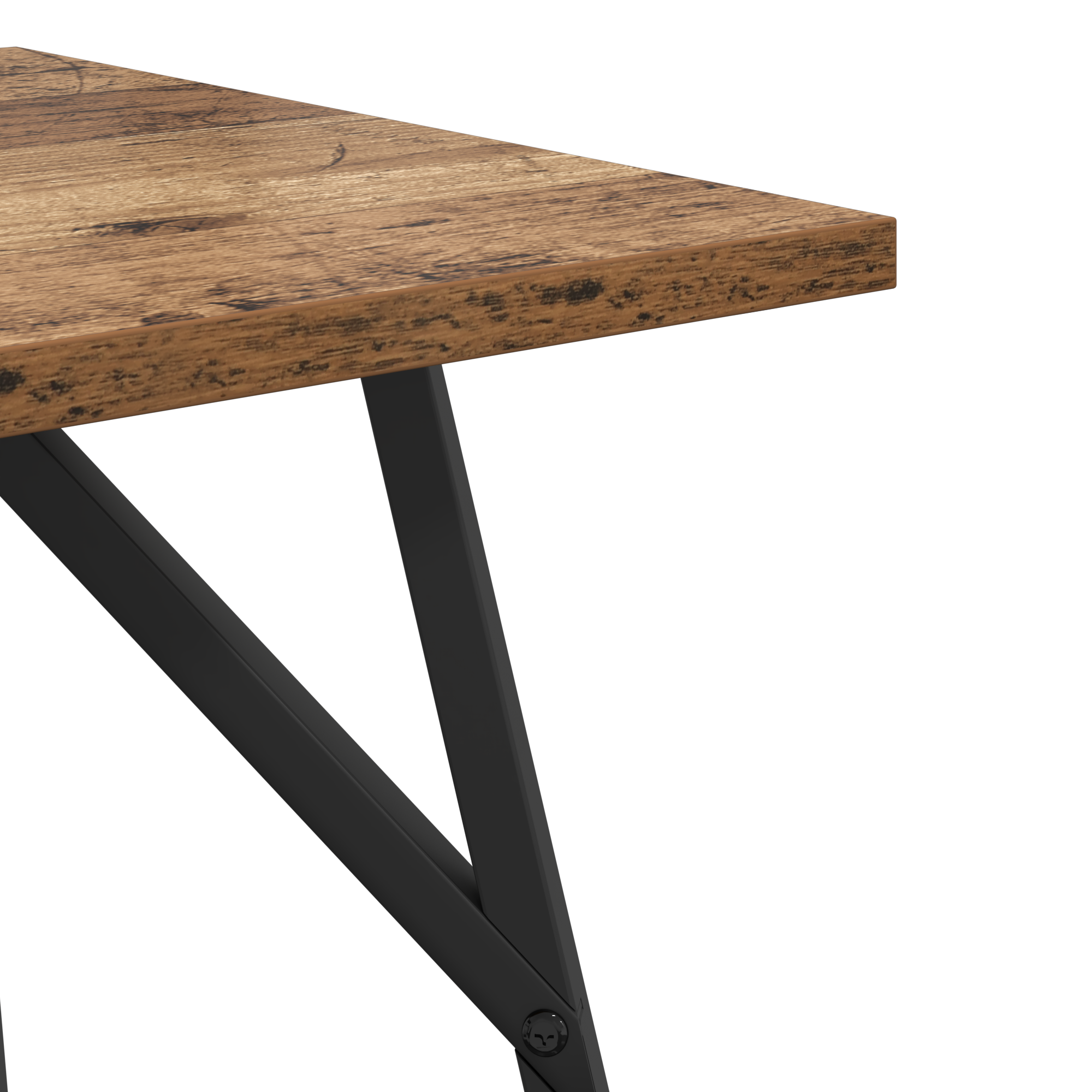Side Table 2 Pack - Rustic Wood and Metal - Image 7