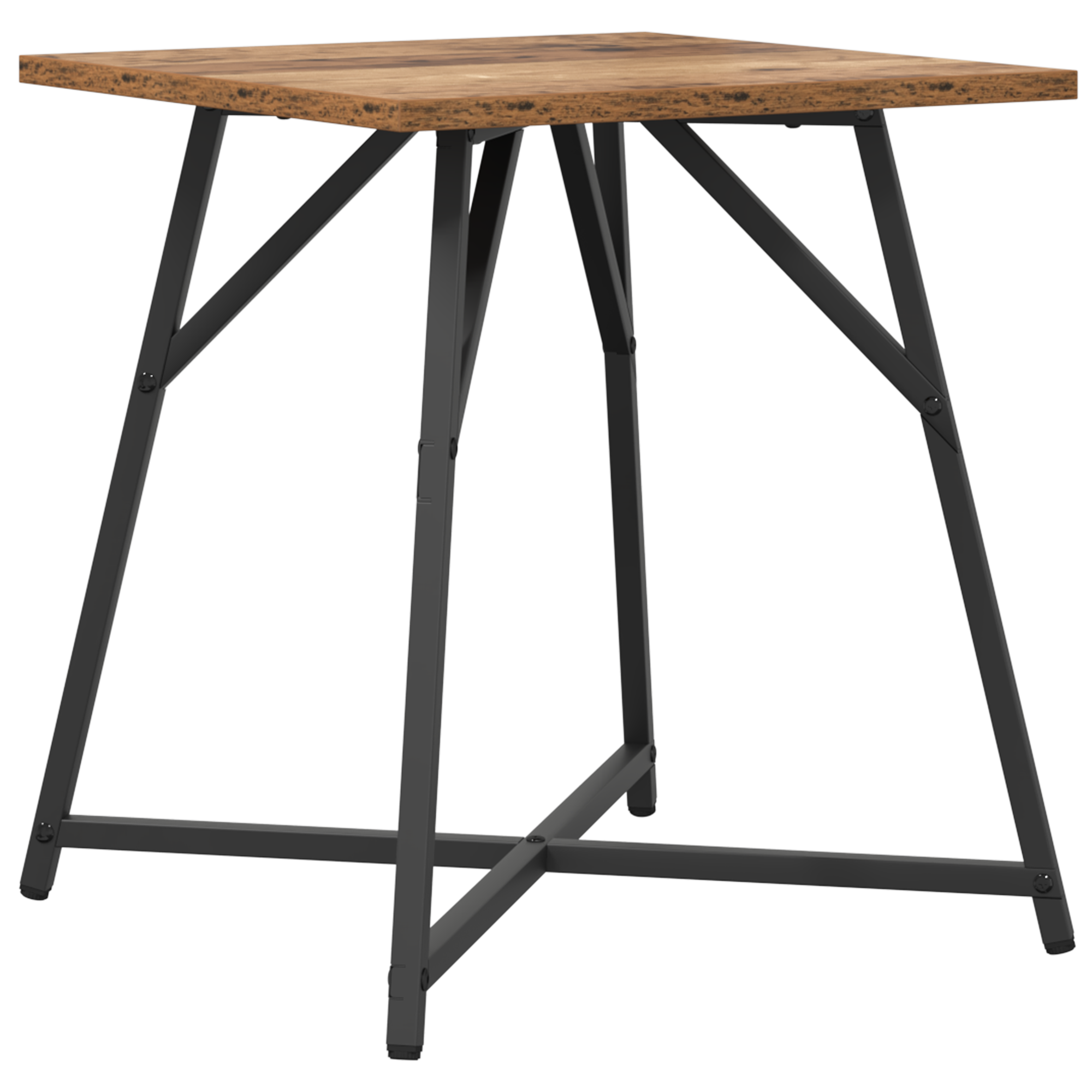 Side Table 2 Pack - Rustic Wood and Metal - Image 6