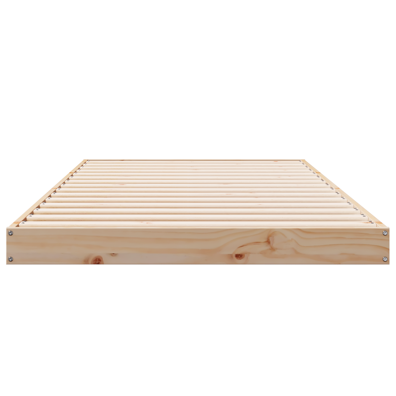 Floor Bed Frame 90x210 cm Solid Wood Pine - Image 5